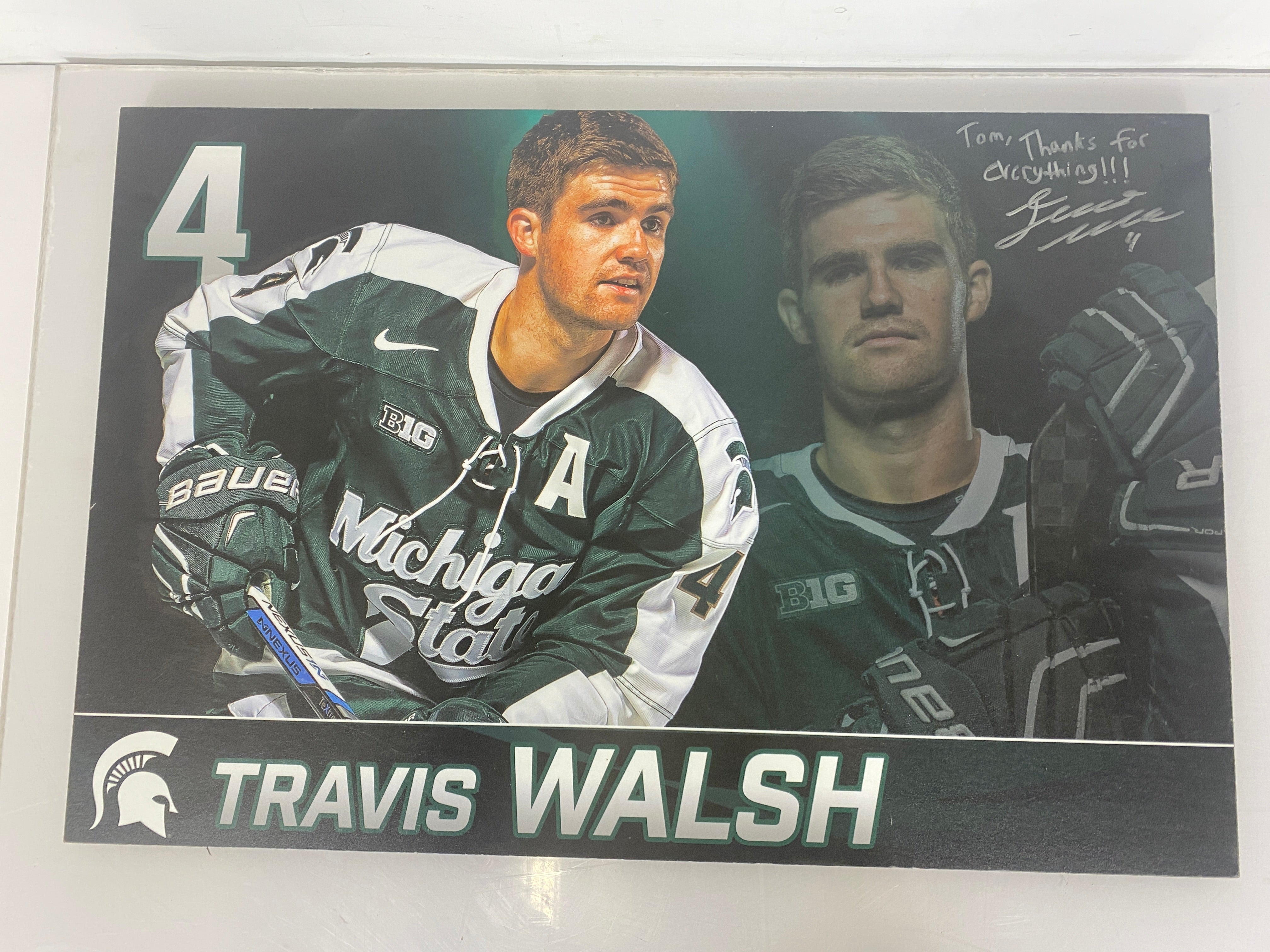 MSU Ice Hockey Travis Welsh Poster/Hanging *Signed*
