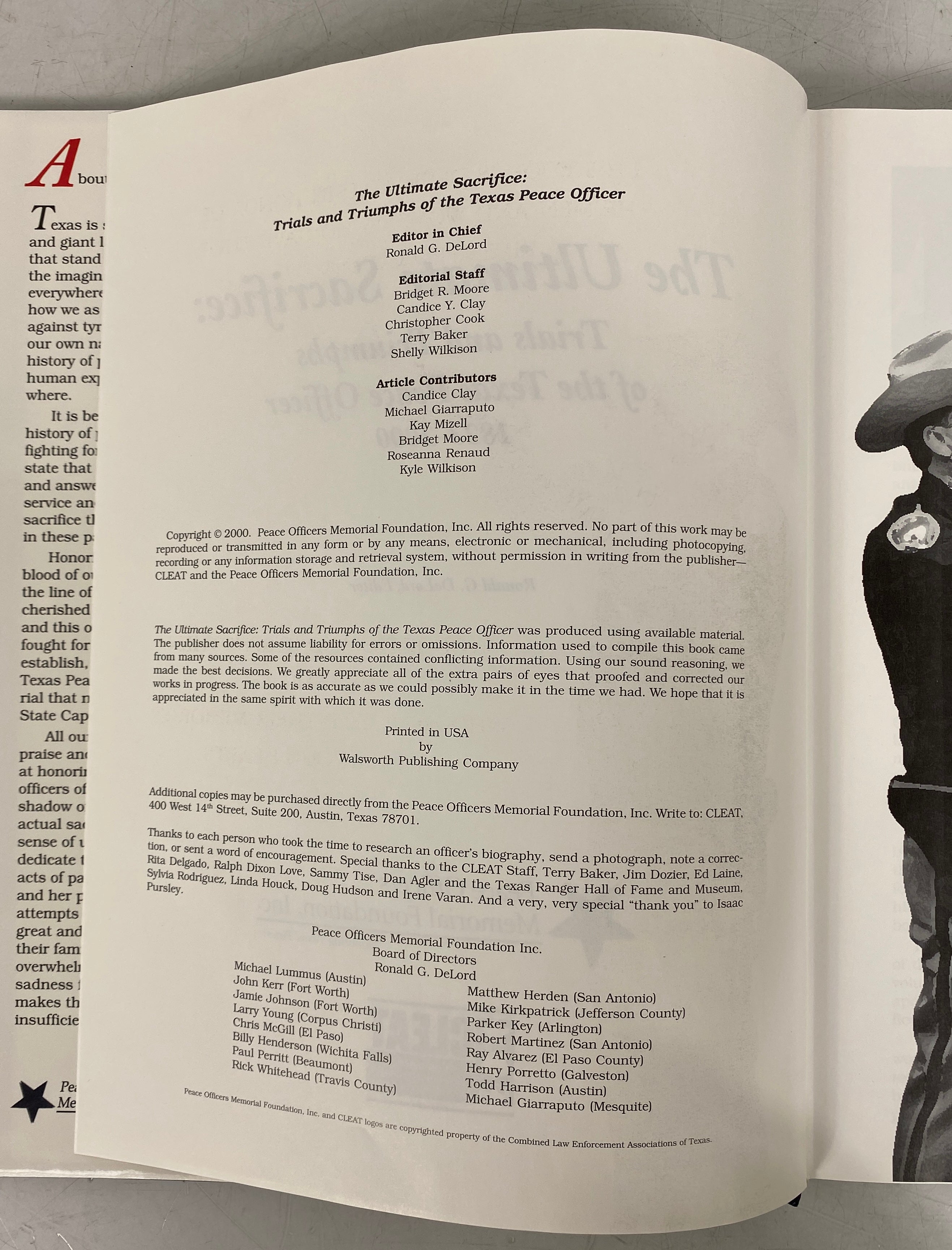 The Ultimate Sacrifice: Trials & Triumphs of the TX Peace Officer Signed HCDJ