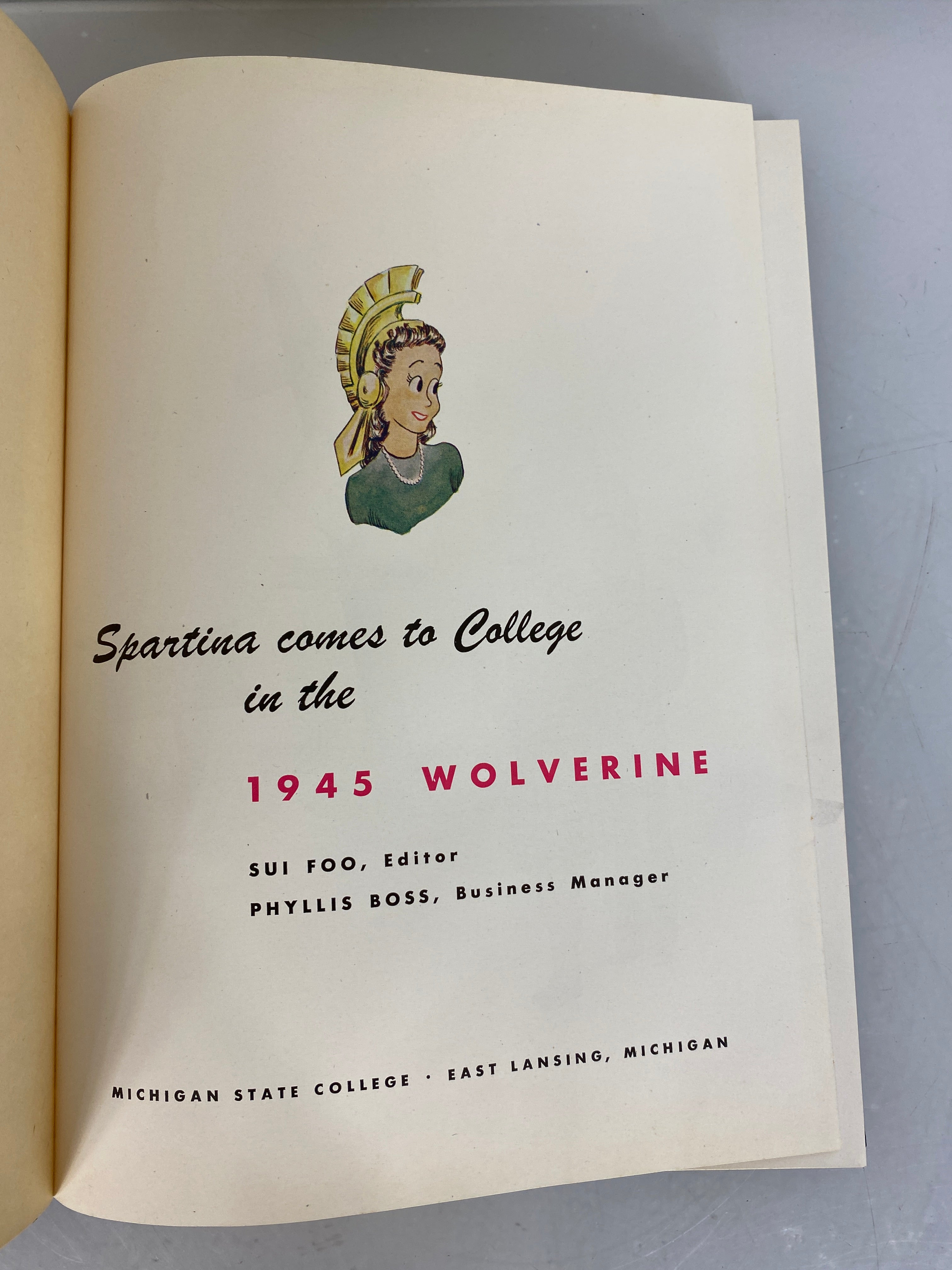 1945 Michigan State College Yearbook Wolverine