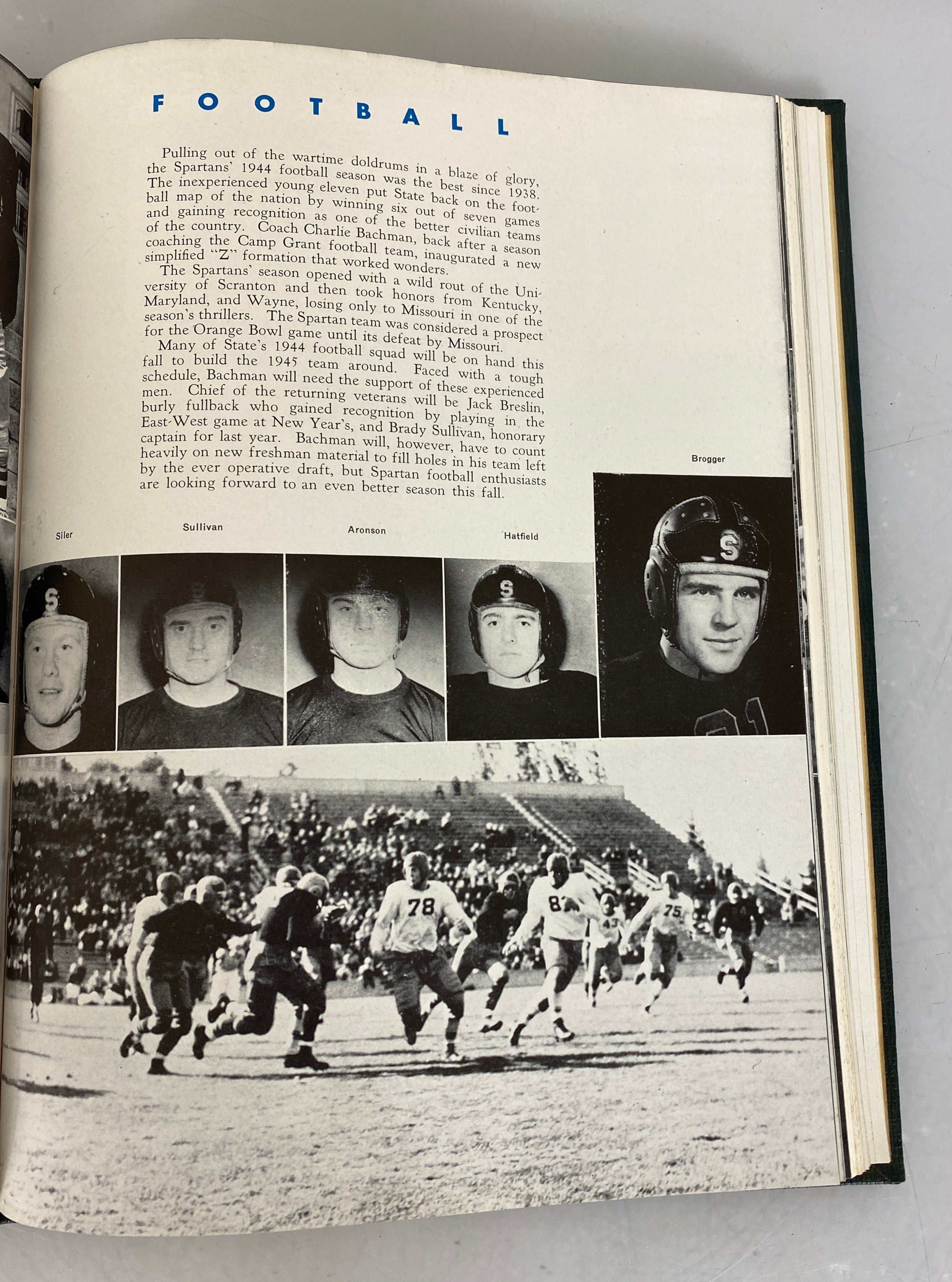 1945 Michigan State College Yearbook Wolverine