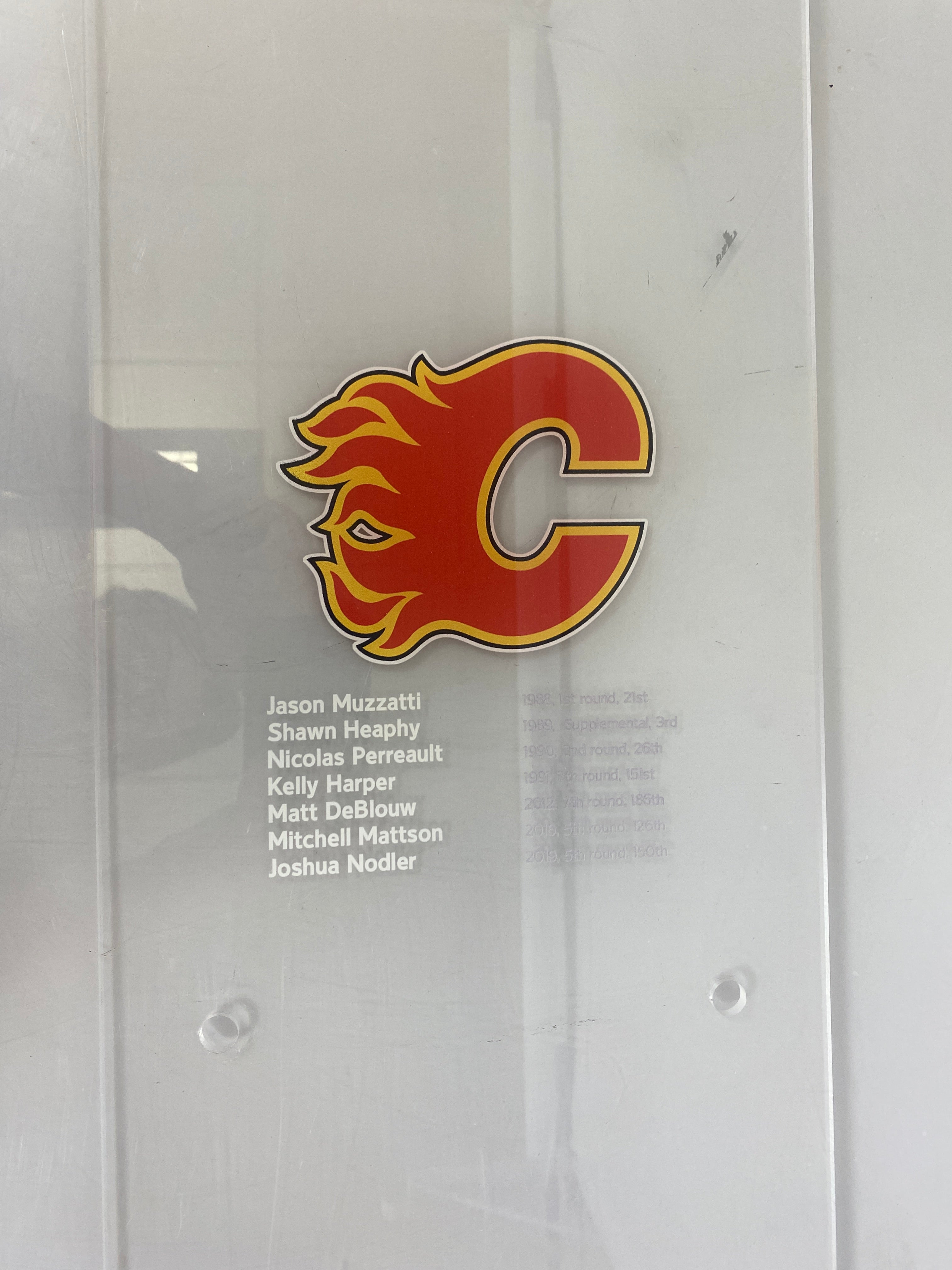 MSU Ice Hockey Acrylic Wall Hanging NHL Draft Picks Bruins Sabers Flames