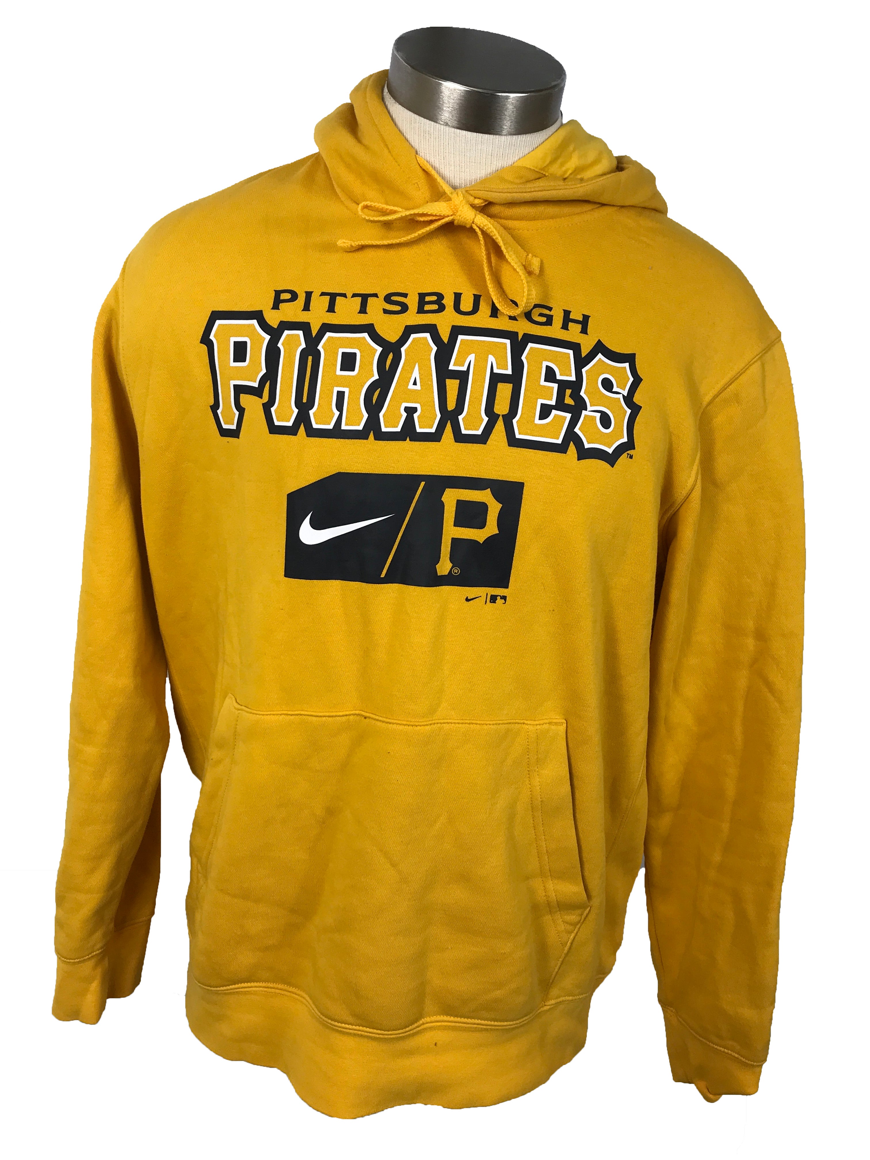Nike Pittsburgh Pirates Yellow Hoodie Men's Size L
