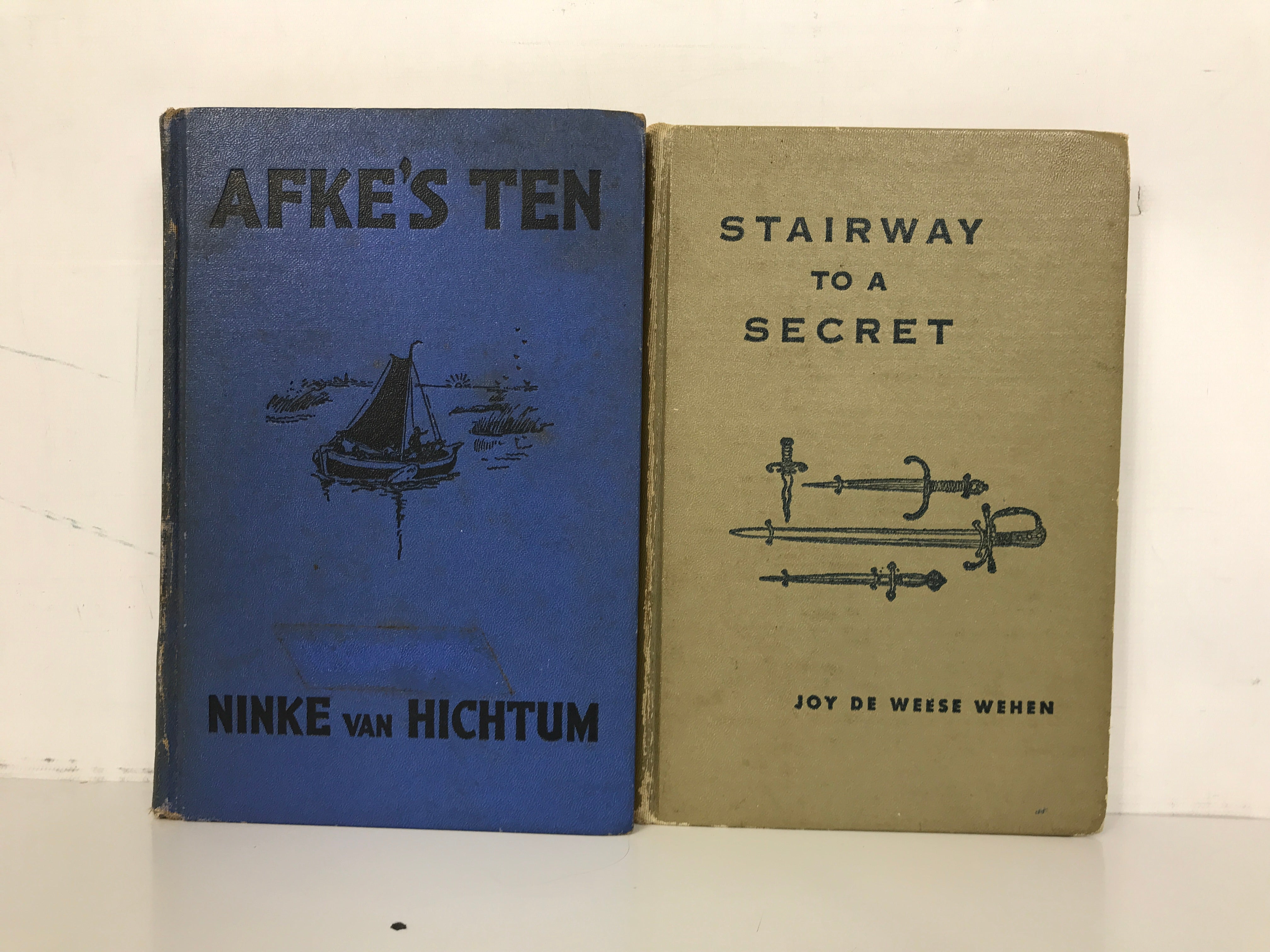 2 Junior Literary Guild Novels: Afke's Ten/Stairway to a Secret 1936-1953 HC