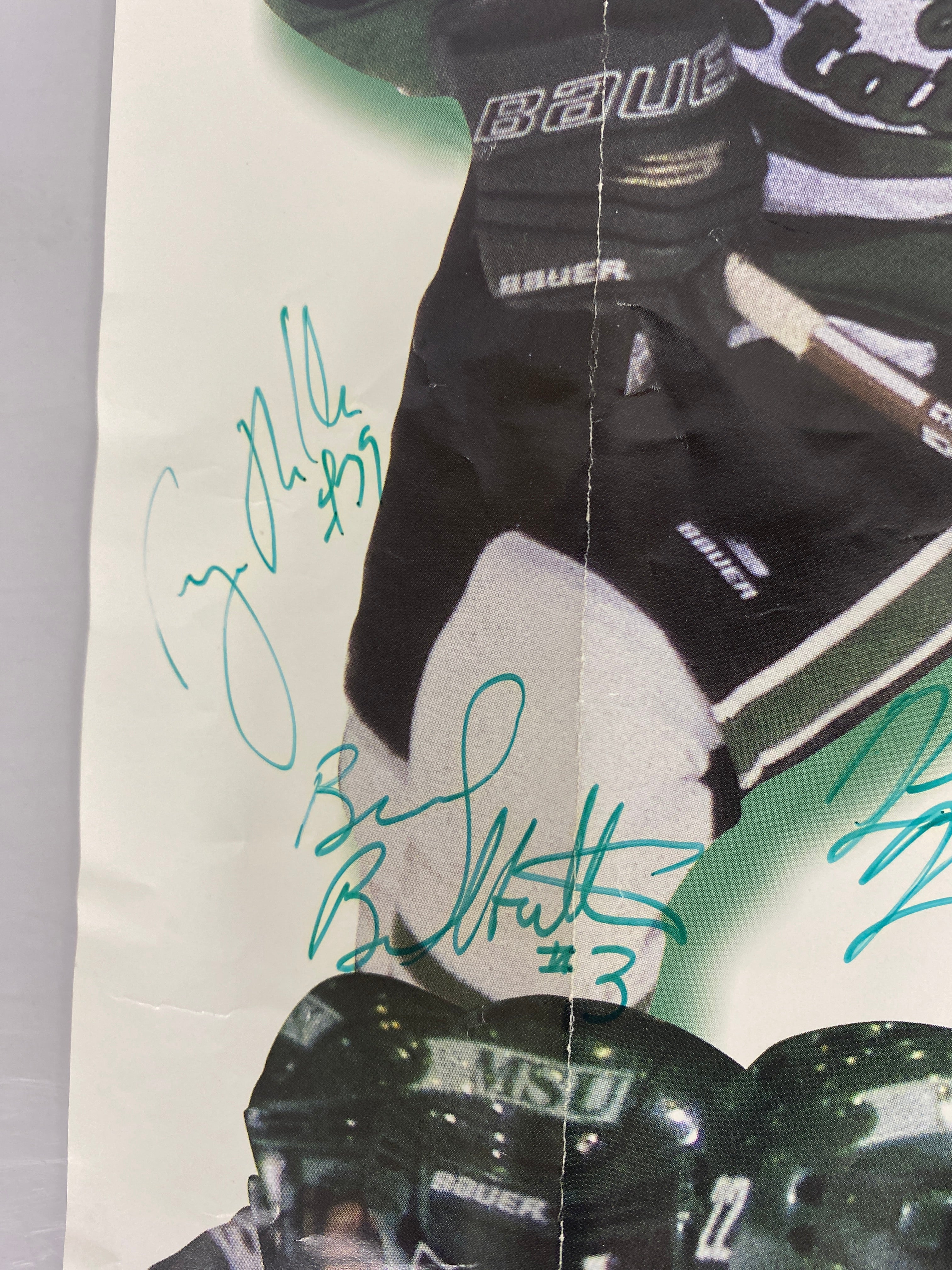 1999-2000 MSU Ice Hockey Poster Signed by Team and Ron Mason CCHA Champs