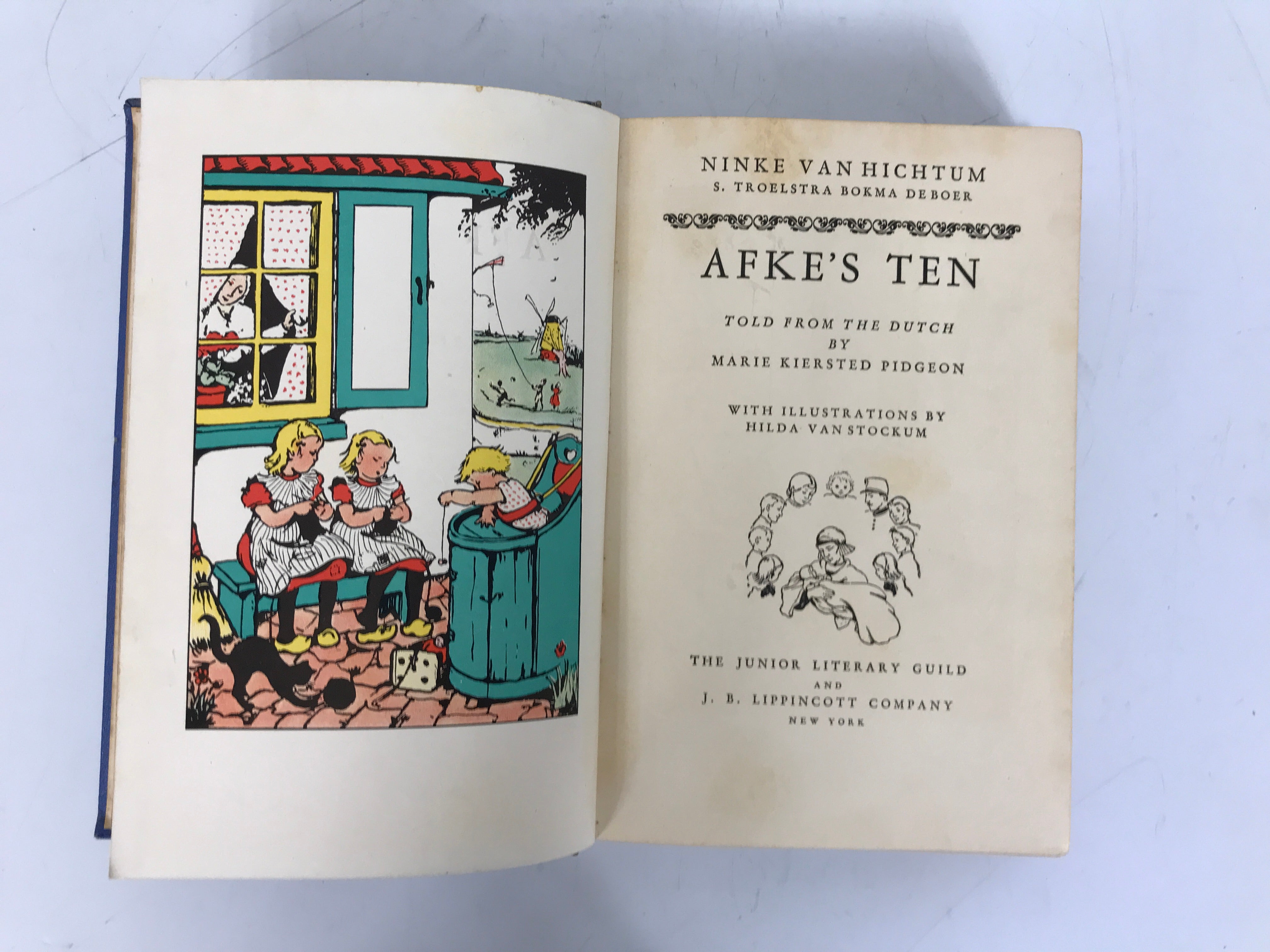 2 Junior Literary Guild Novels: Afke's Ten/Stairway to a Secret 1936-1953 HC