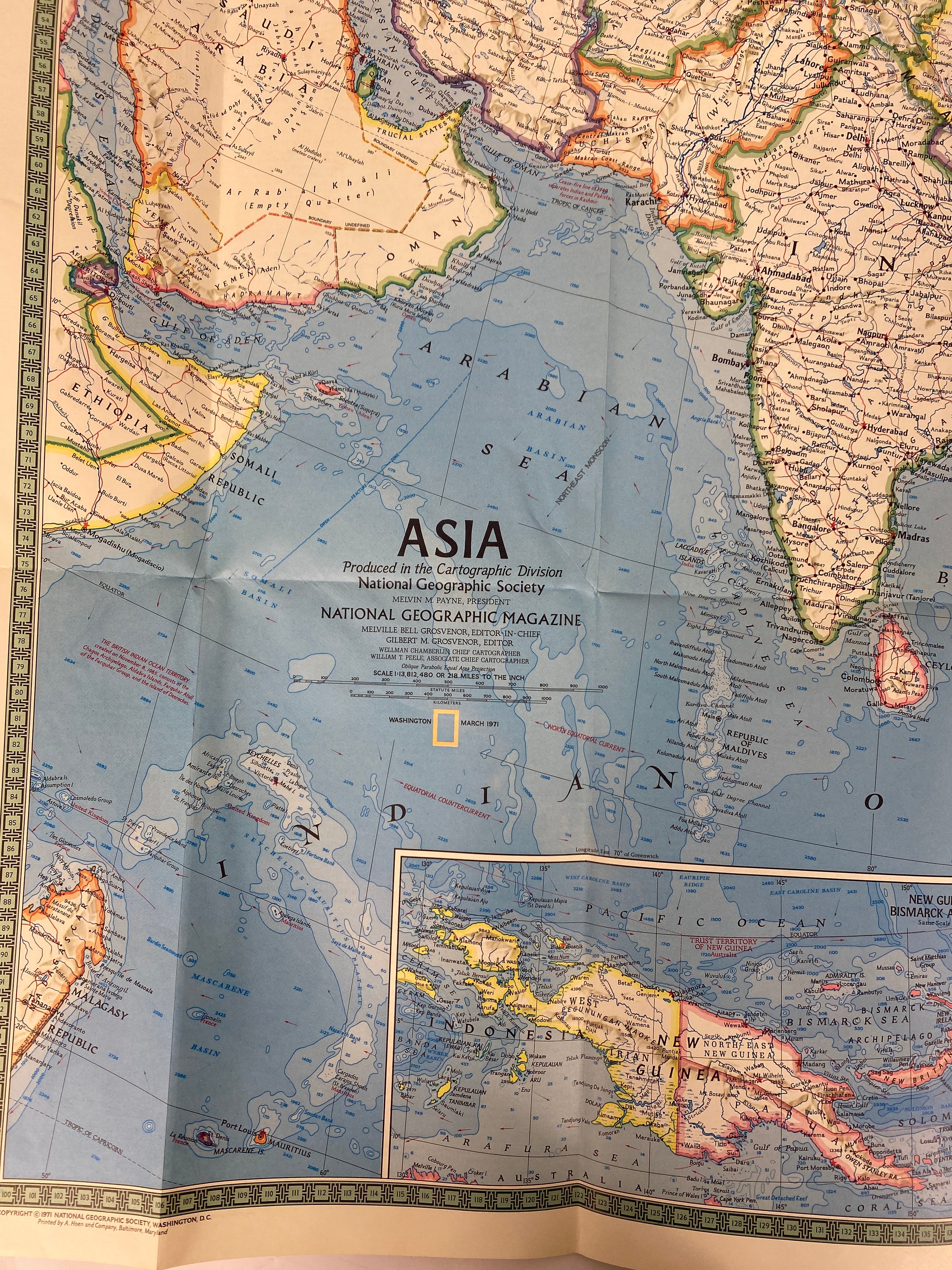 Lot of Vintage Nat Geo Maps of Asia: Indonesia/China/Philippines/Japan/Vietnam