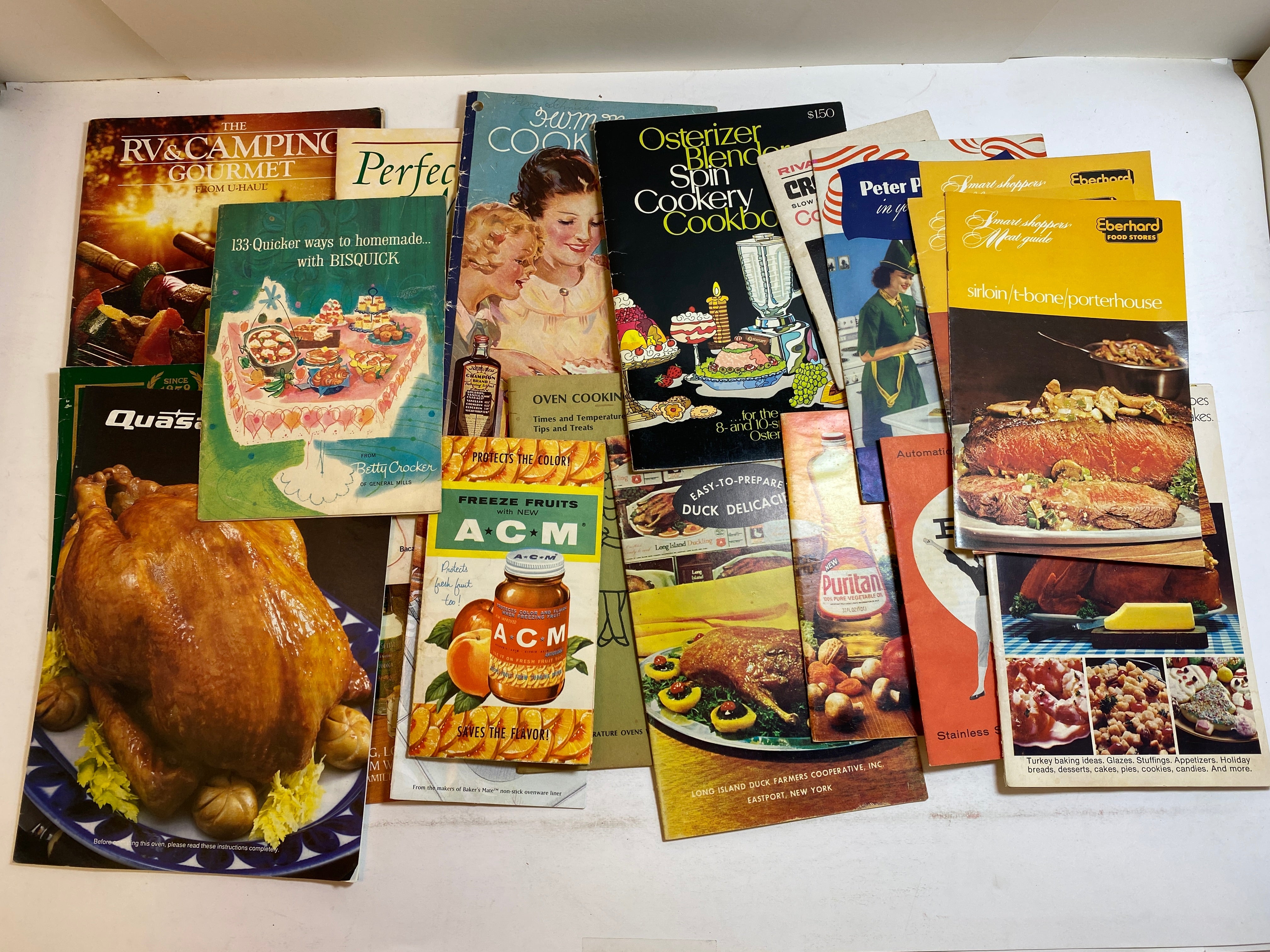 Lot of 20 Vintage promotional Cookbooks/pamphlets 1935-1997