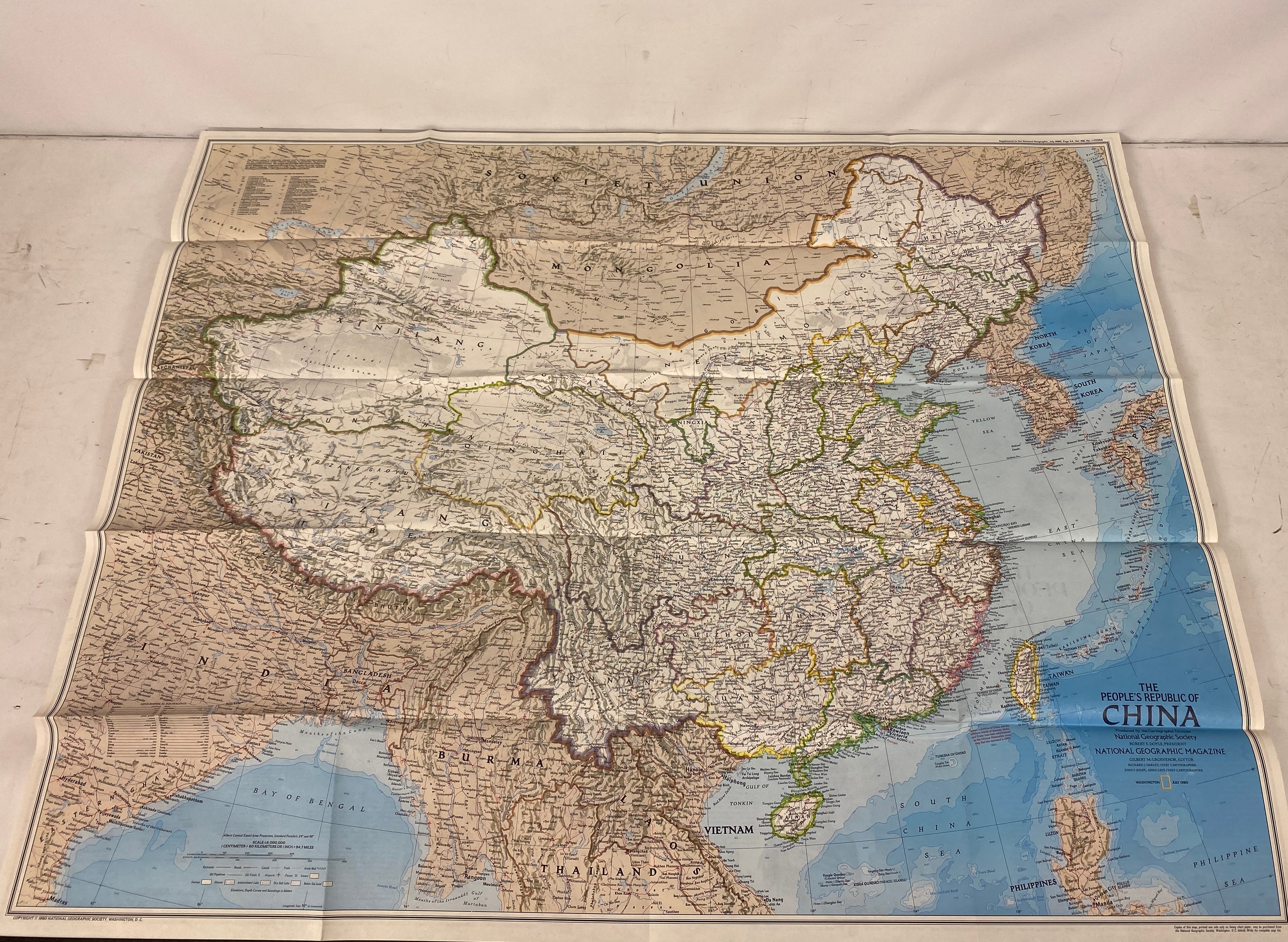 Lot of Vintage Nat Geo Maps of Asia: Indonesia/China/Philippines/Japan/Vietnam