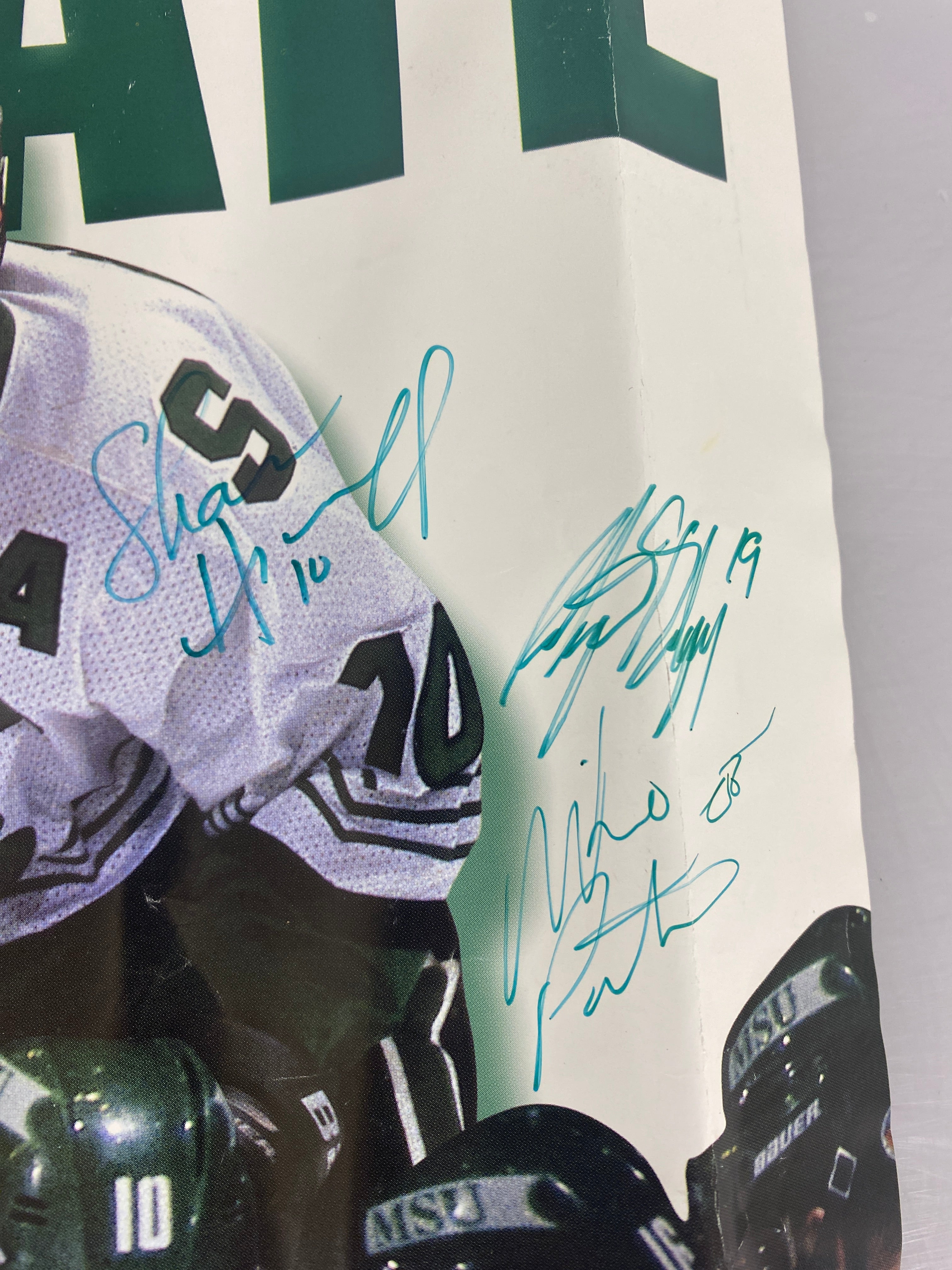 1999-2000 MSU Ice Hockey Poster Signed by Team and Ron Mason CCHA Champs