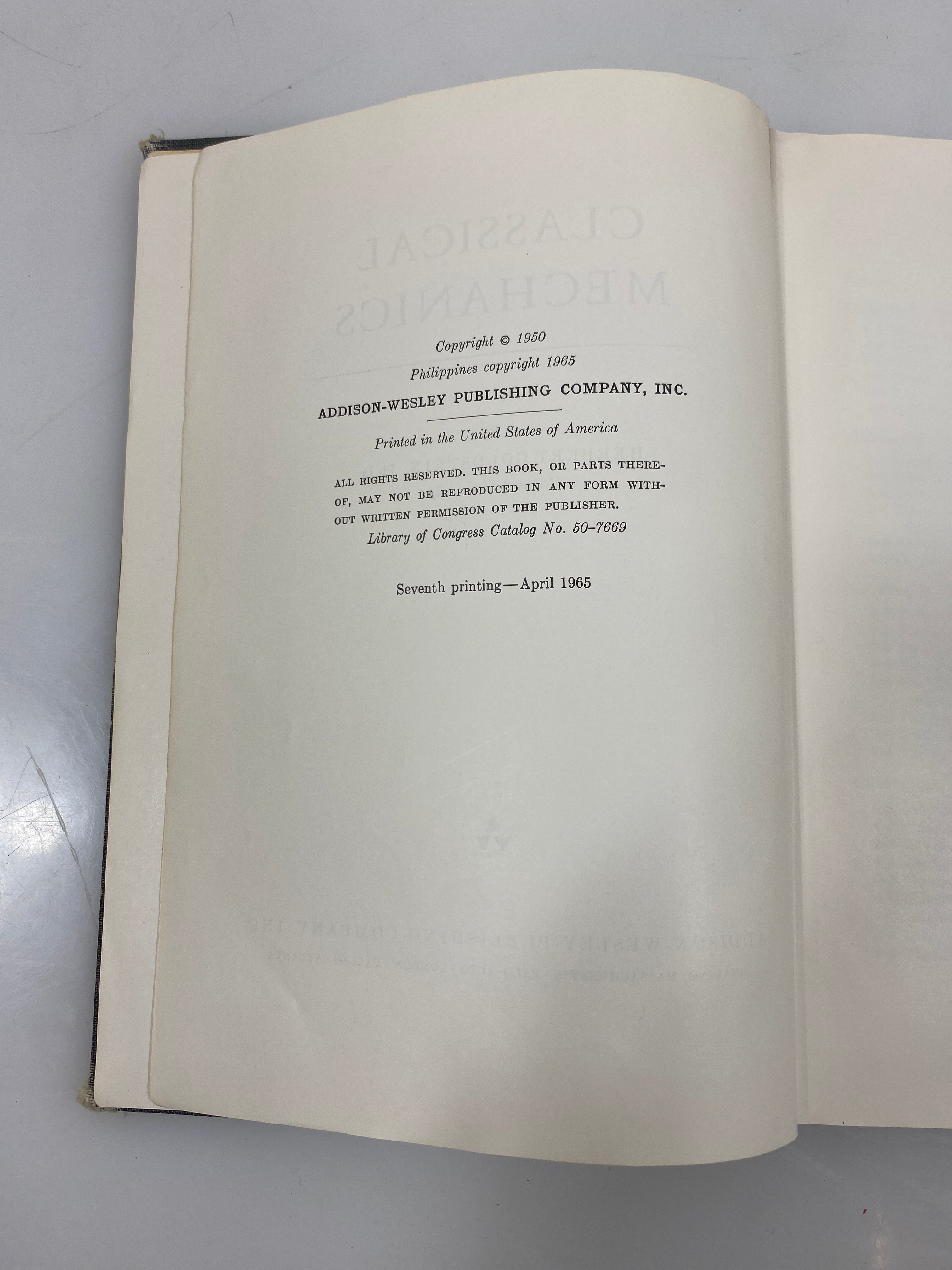 Classical Mechanics by Goldstein Ex-library 1965 HC