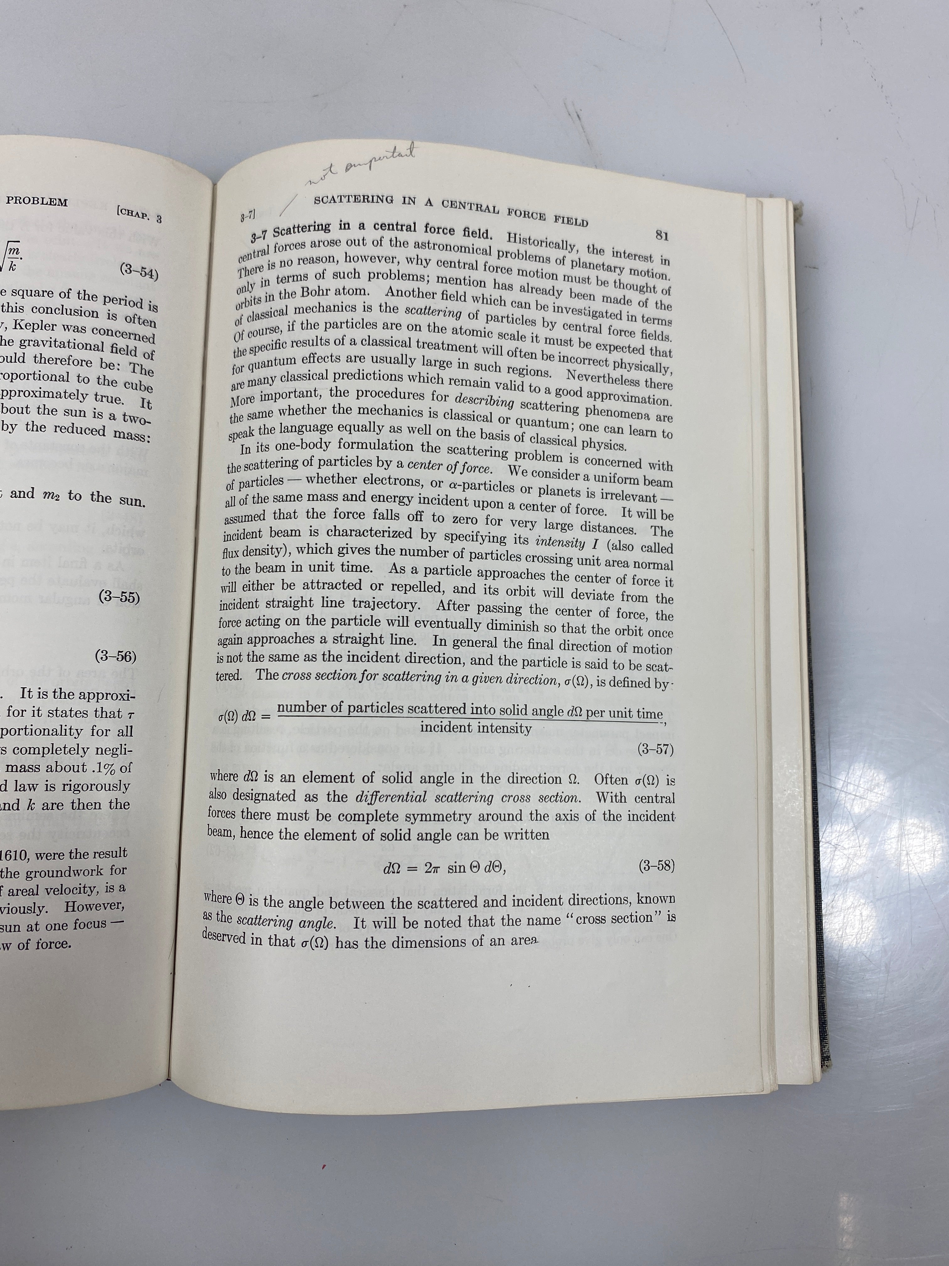 Classical Mechanics by Goldstein Ex-library 1965 HC