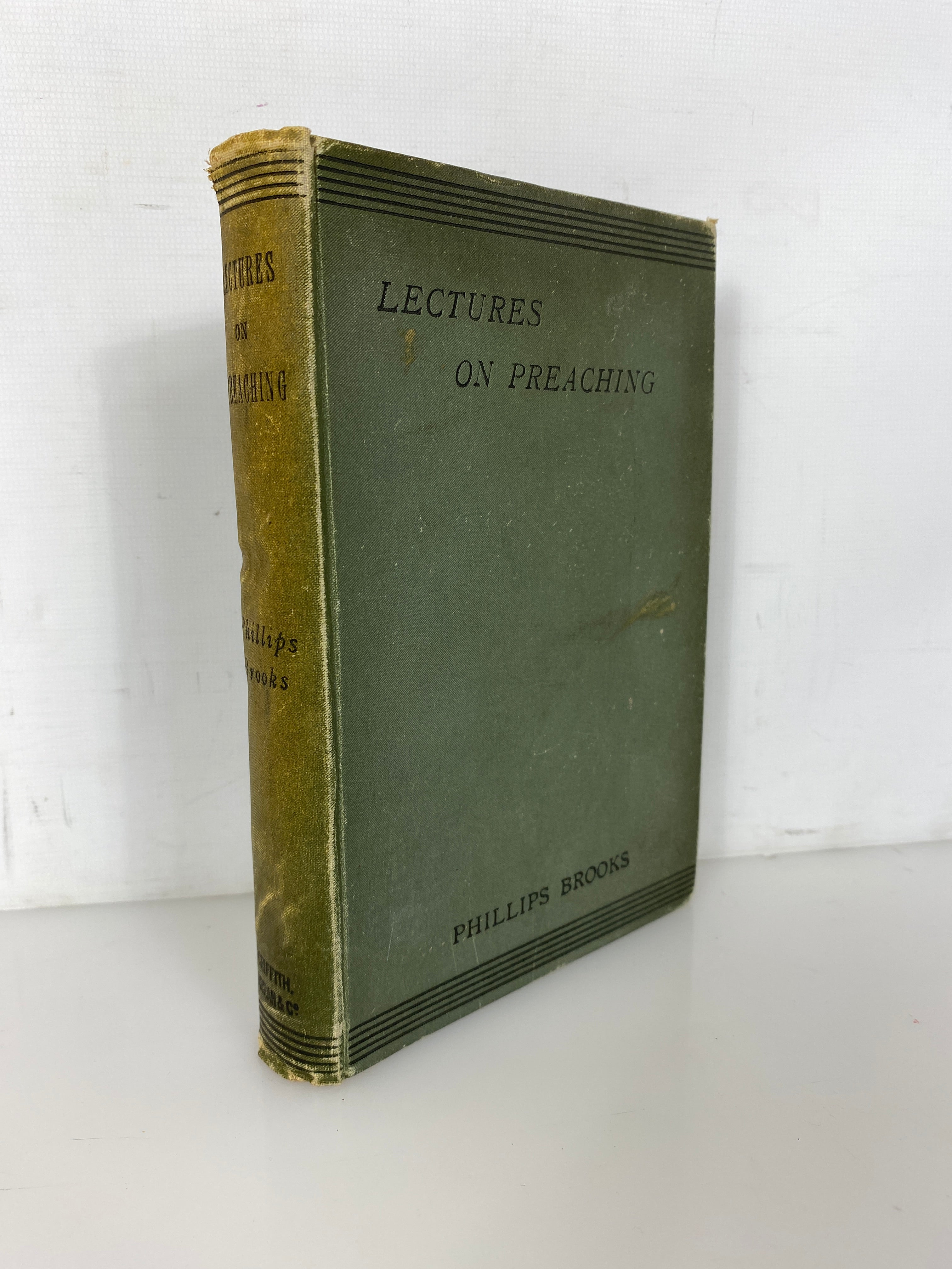 Lectures on Preaching by Phillips Brooks c1880-1890 Antique HC