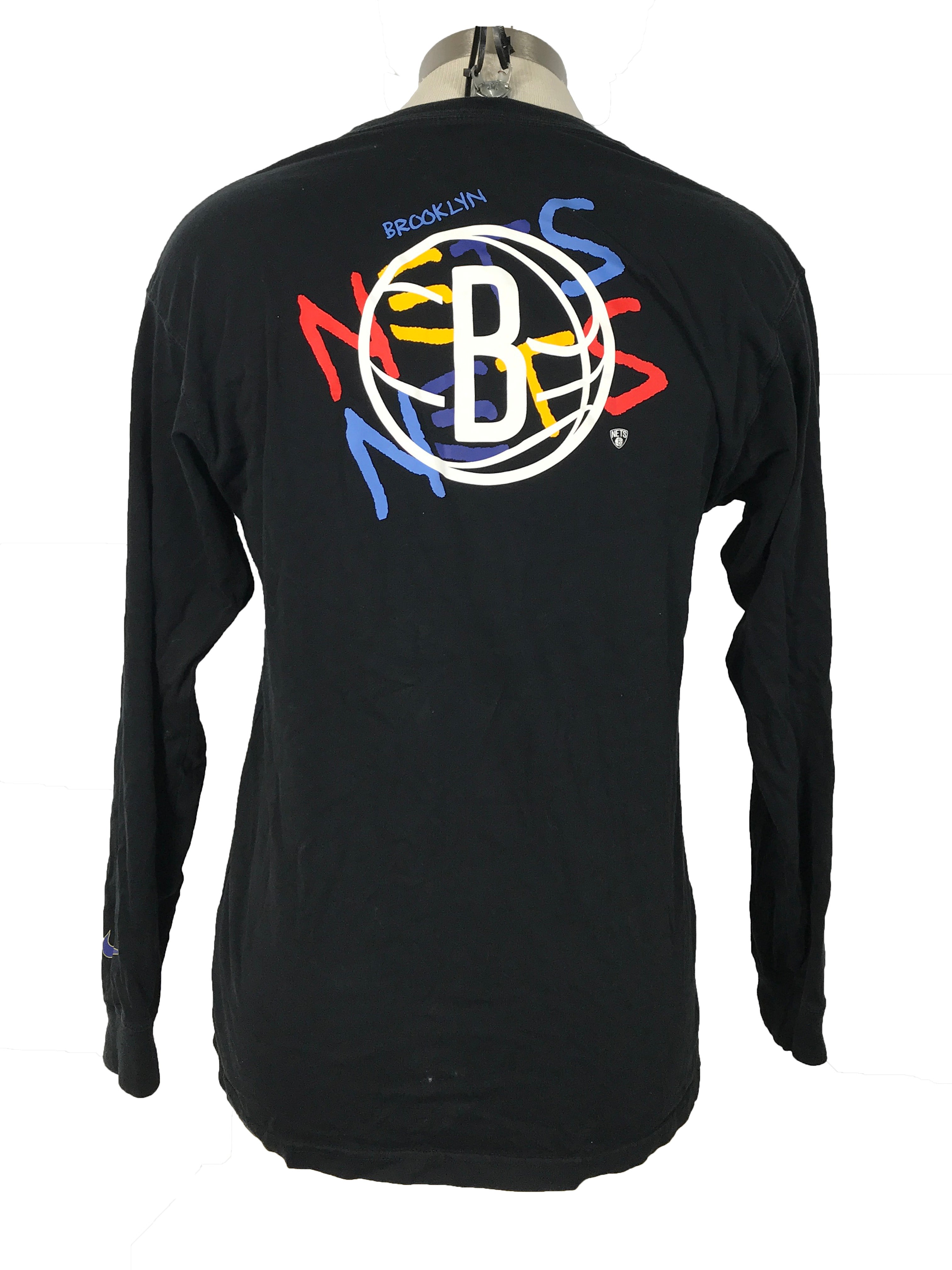 Brooklyn Nets City Edition Men's Nike NBA Long-Sleeve T-Shirt.