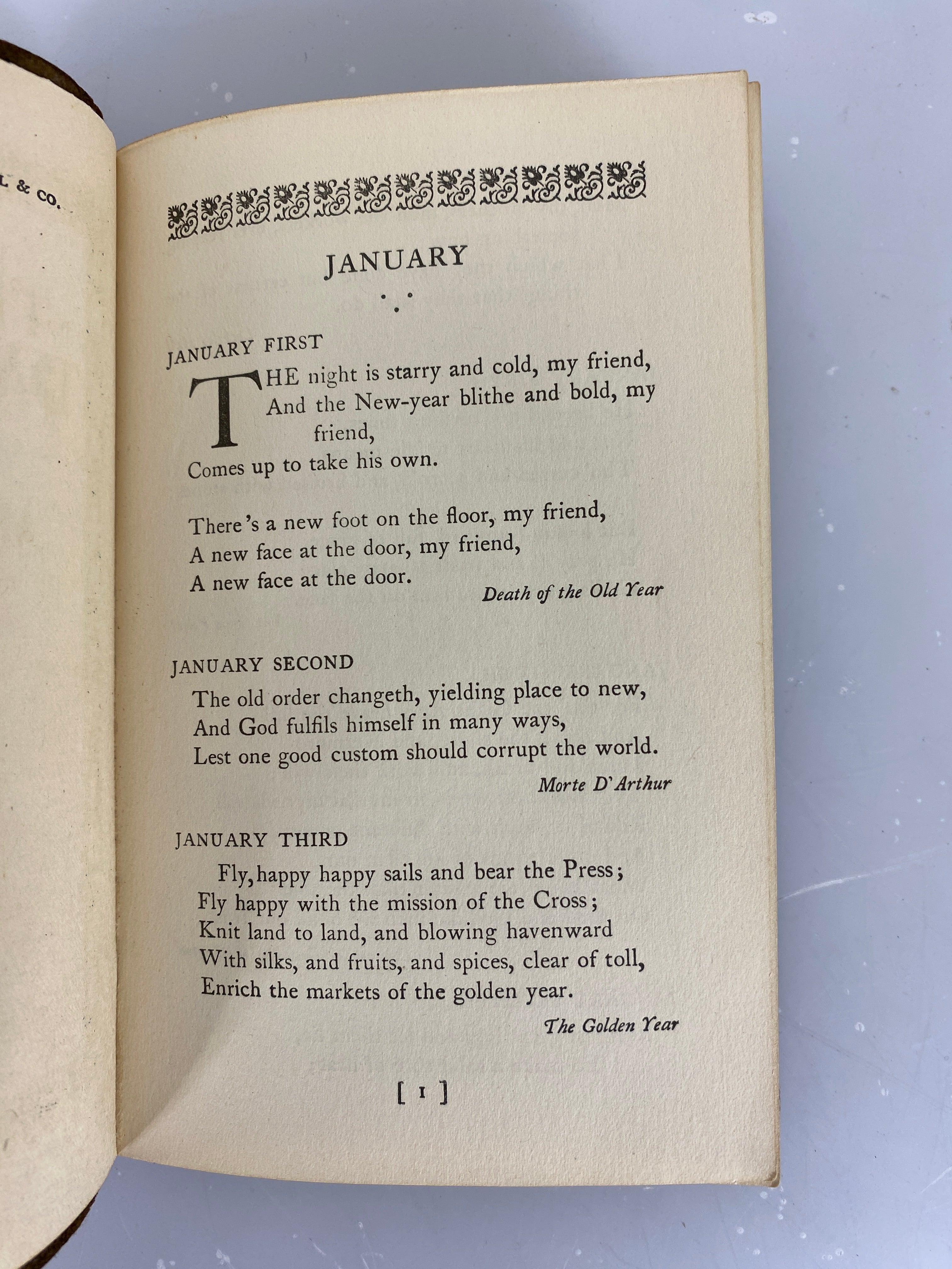 Tennyson Day by Day Anna H. Smith Thomas Y. Crowell Company 1907 Leather Bound