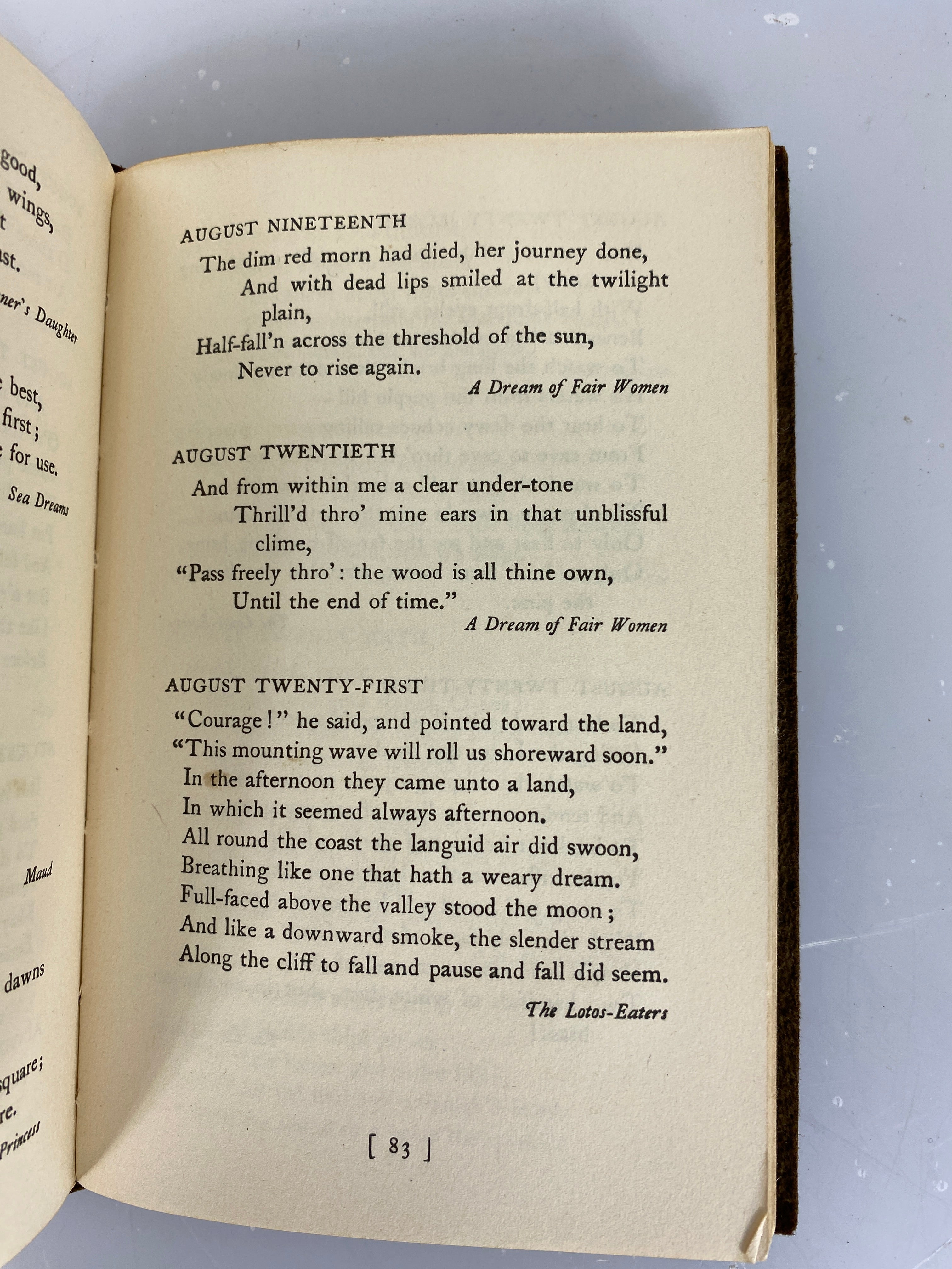 Tennyson Day by Day Anna H. Smith Thomas Y. Crowell Company 1907 Leather Bound