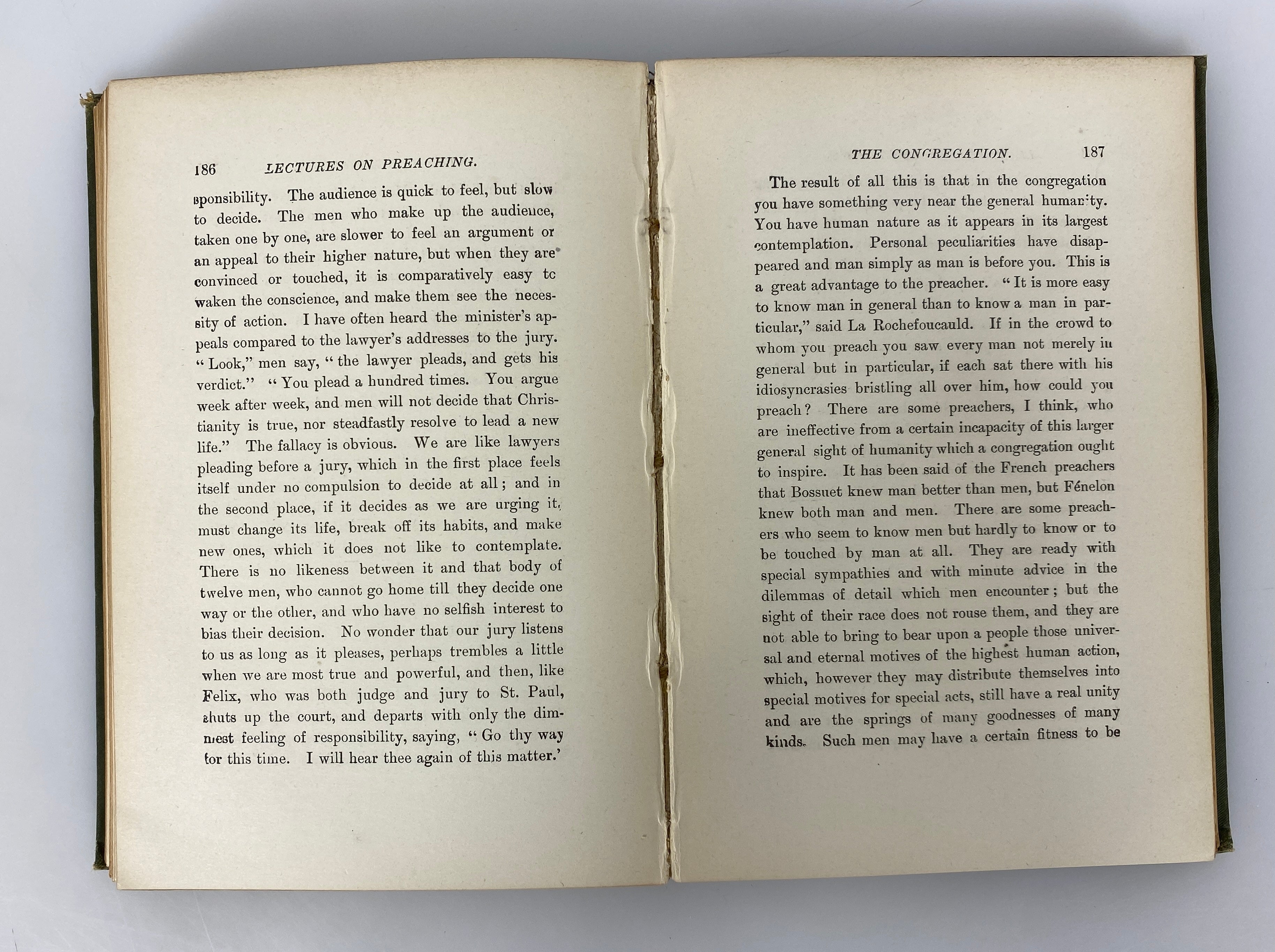 Lectures on Preaching by Phillips Brooks c1880-1890 Antique HC