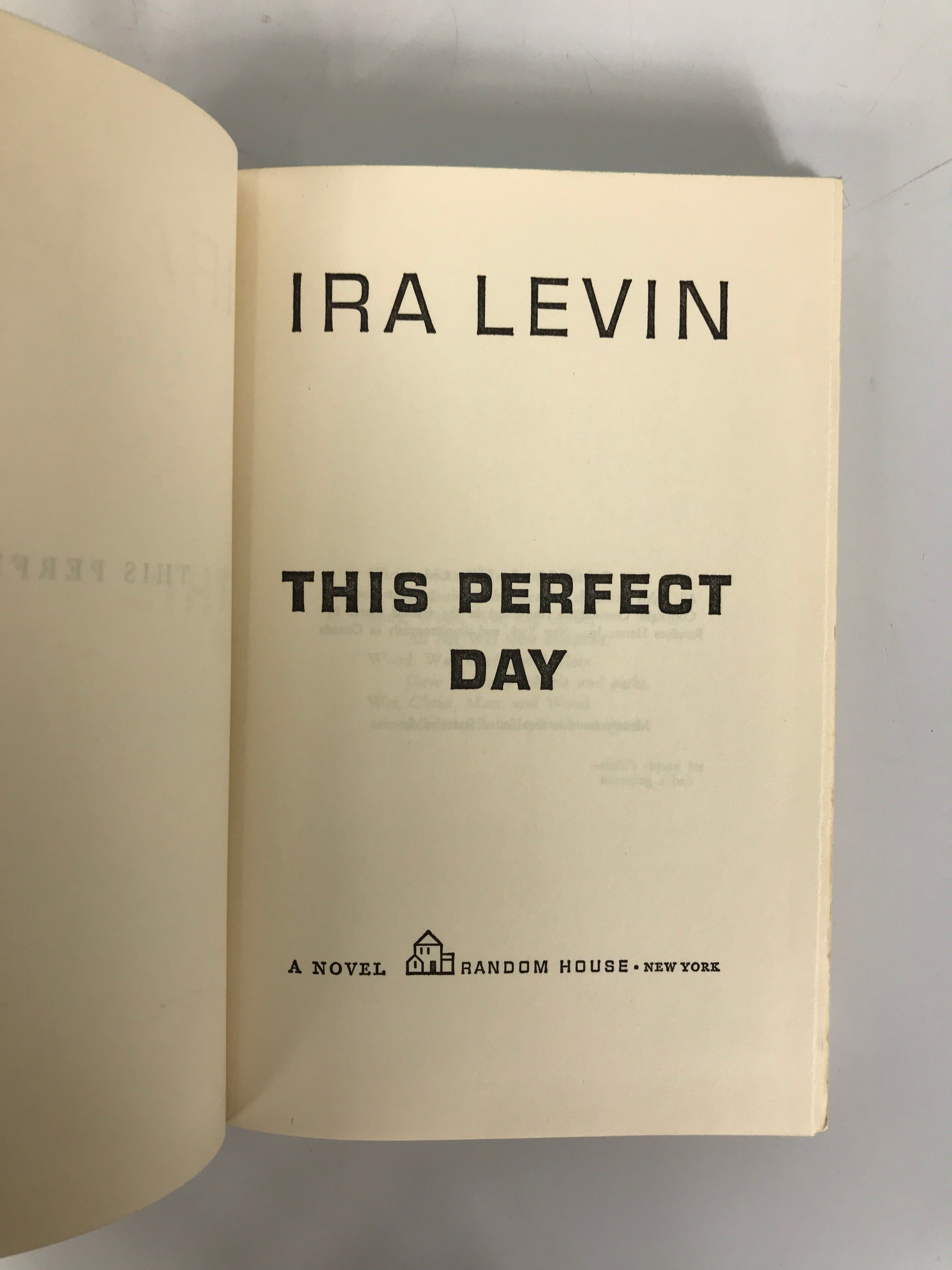 Lot of 2 Ira Levin Books: This Perfect Day 1970 HCDJ/The Stepford Wives 1972 HC