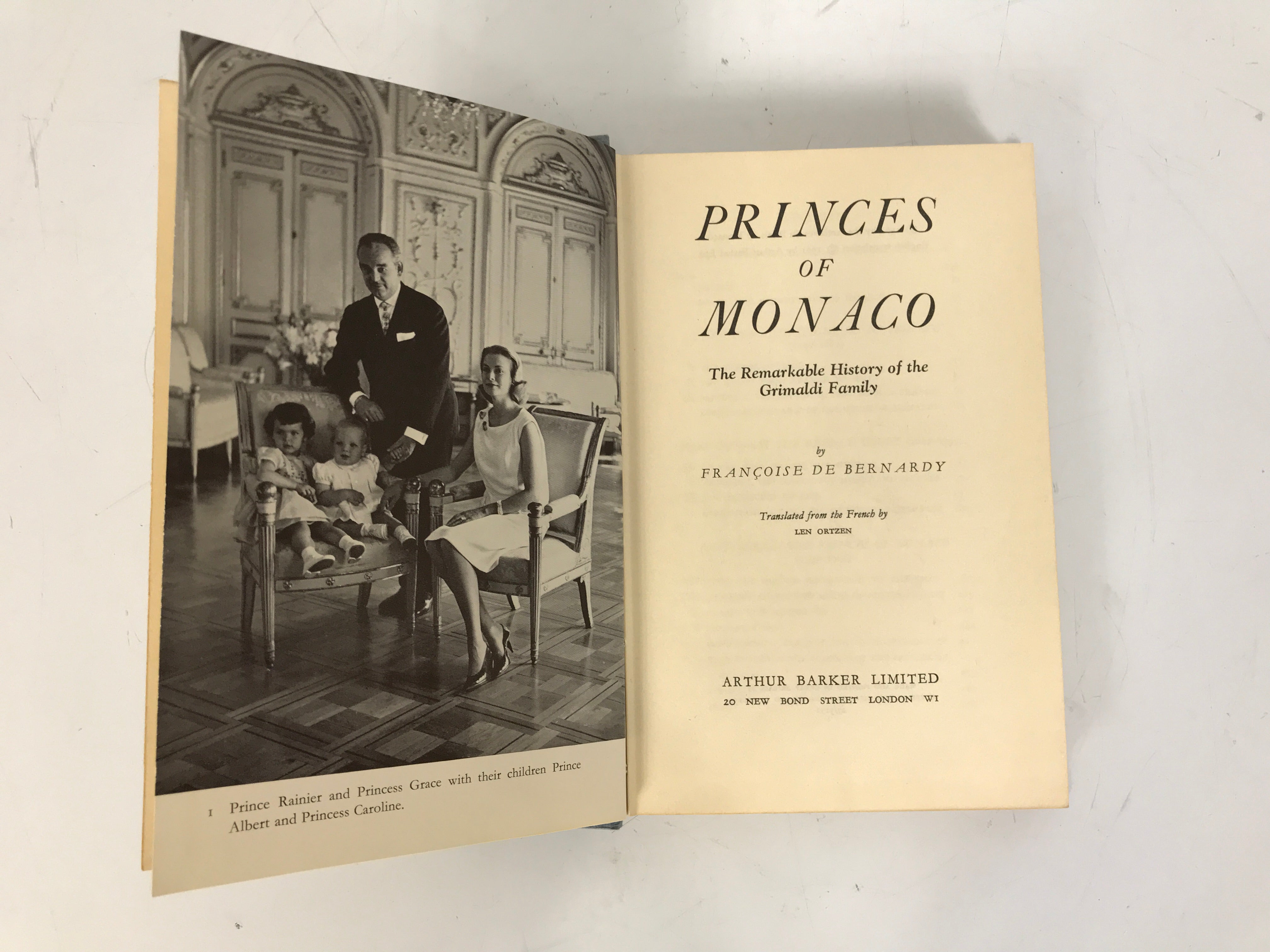 Princes of Monaco the Grimaldi Family by De Bernardy 1961 HC