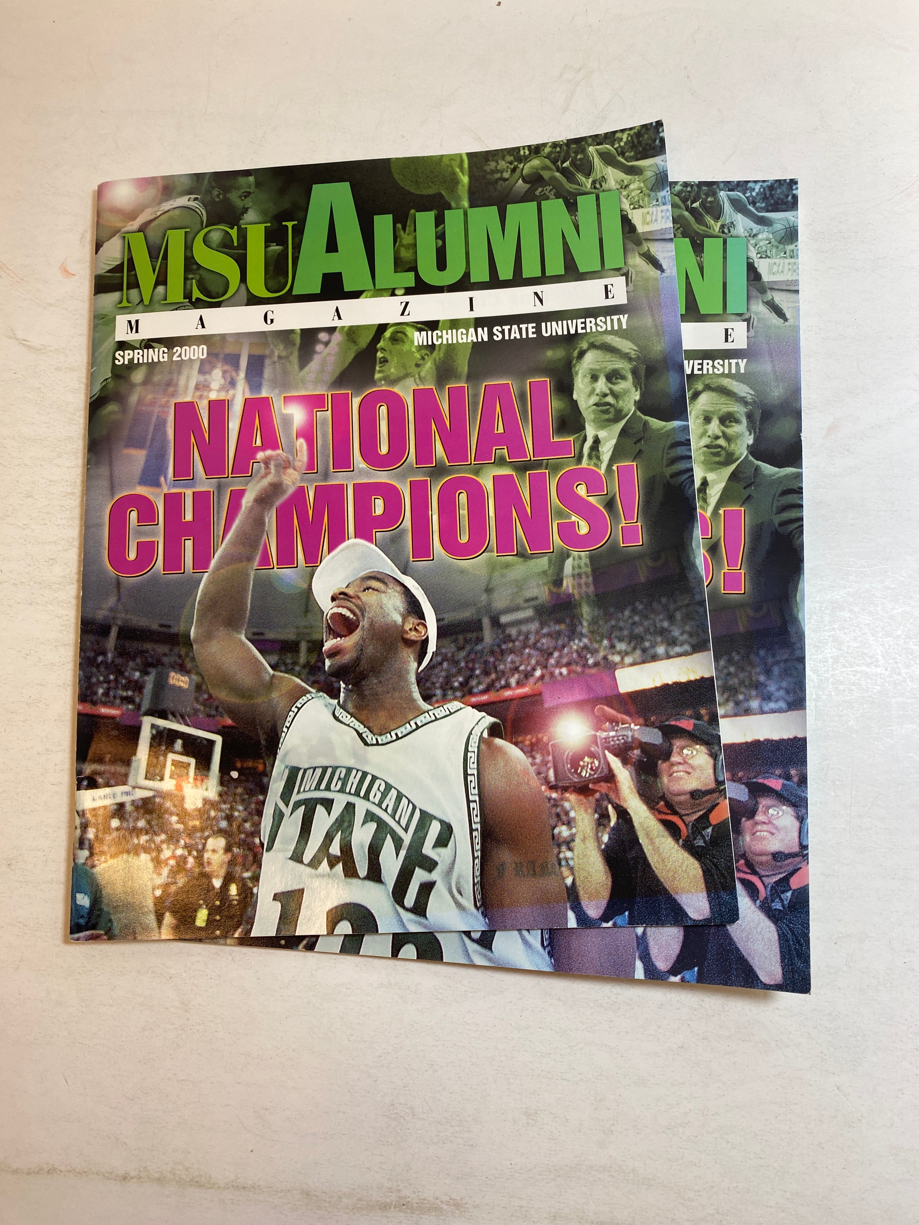 Lot of 2 MSU Alumni 2000 Basketball National Champions Issue