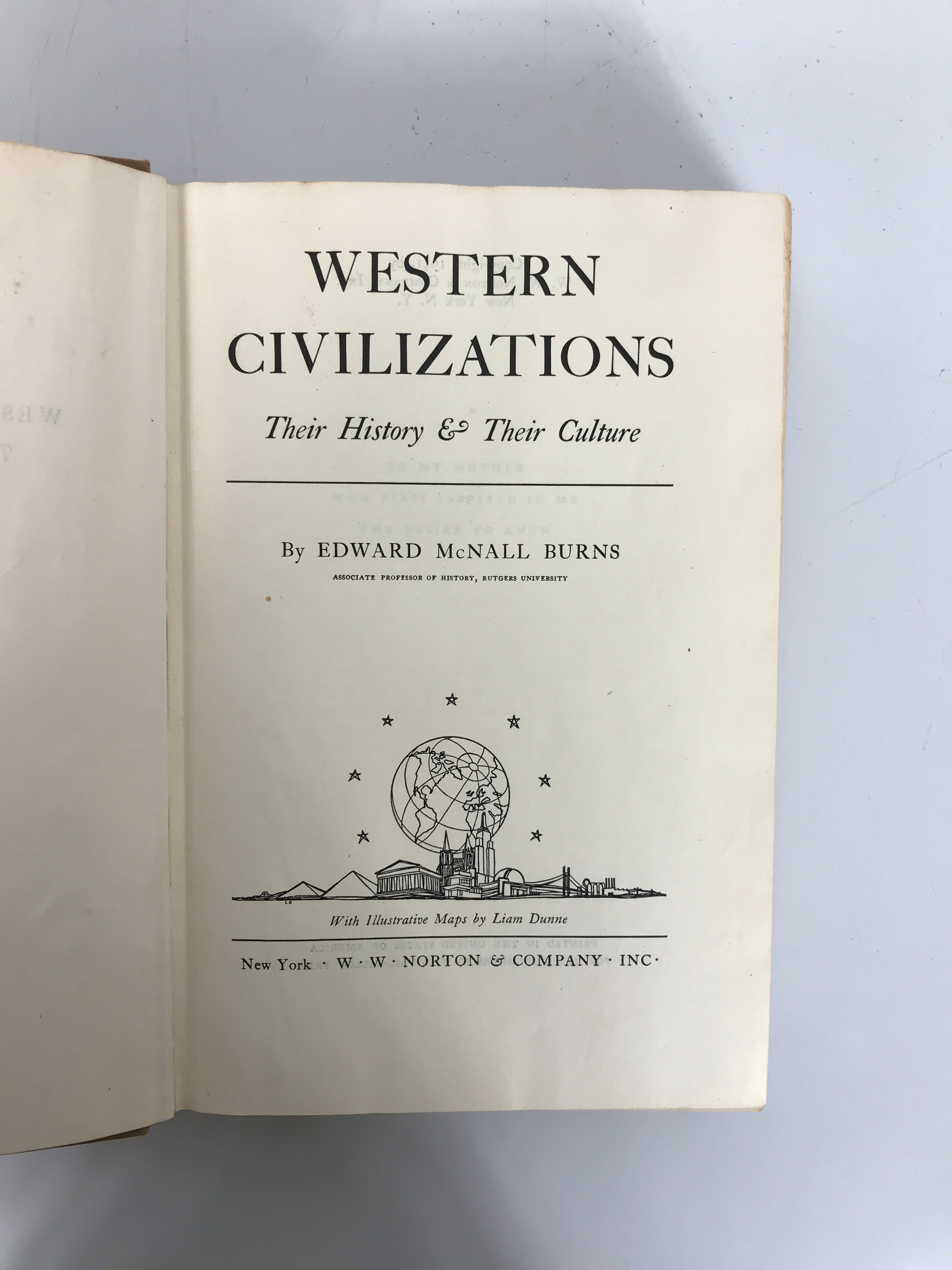 Western Civilizations Their History & Their Culture Edward McNall Burns 1941 HC