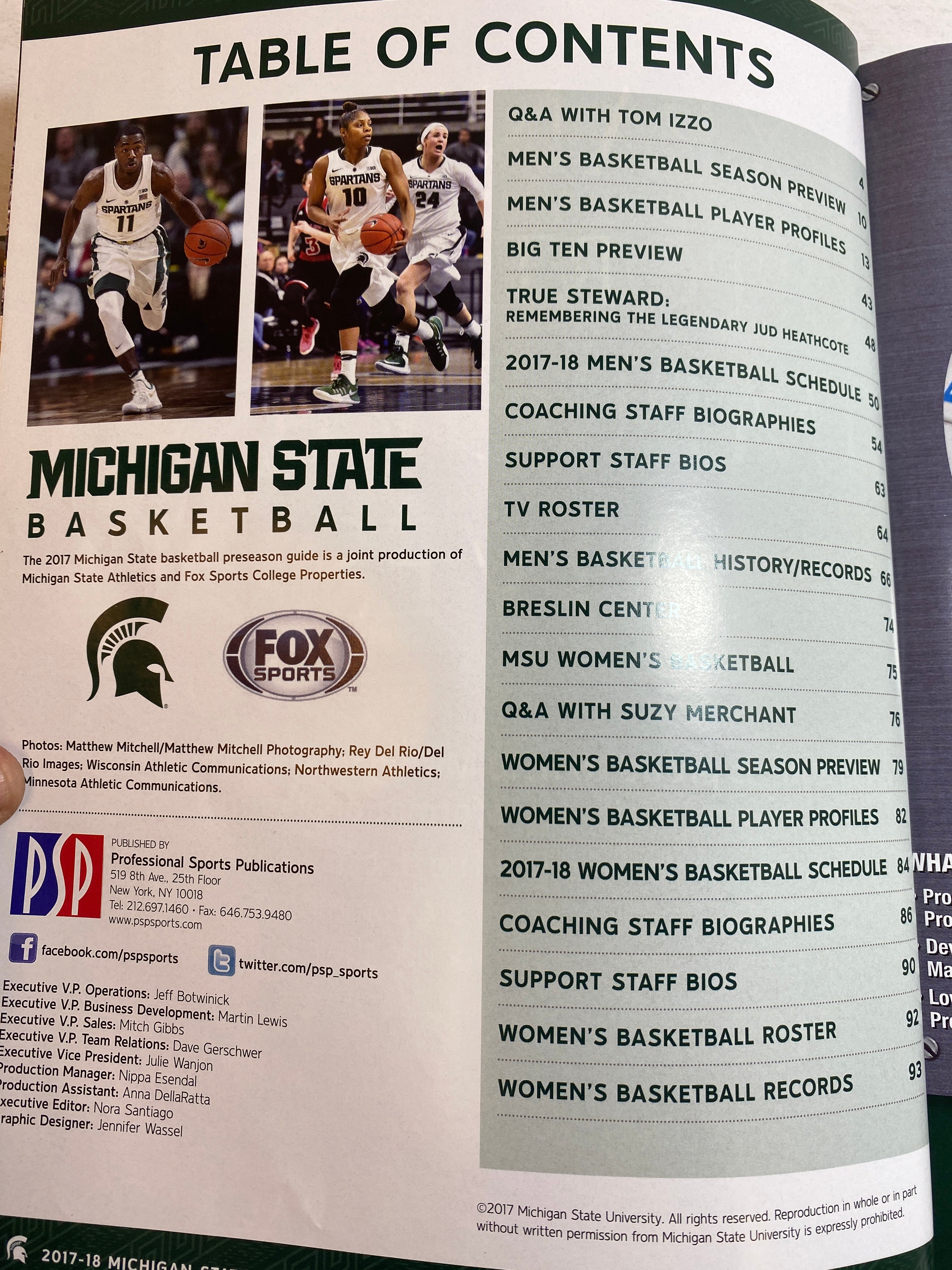2017-2018 MSU Michigan State Basketball Official Preview