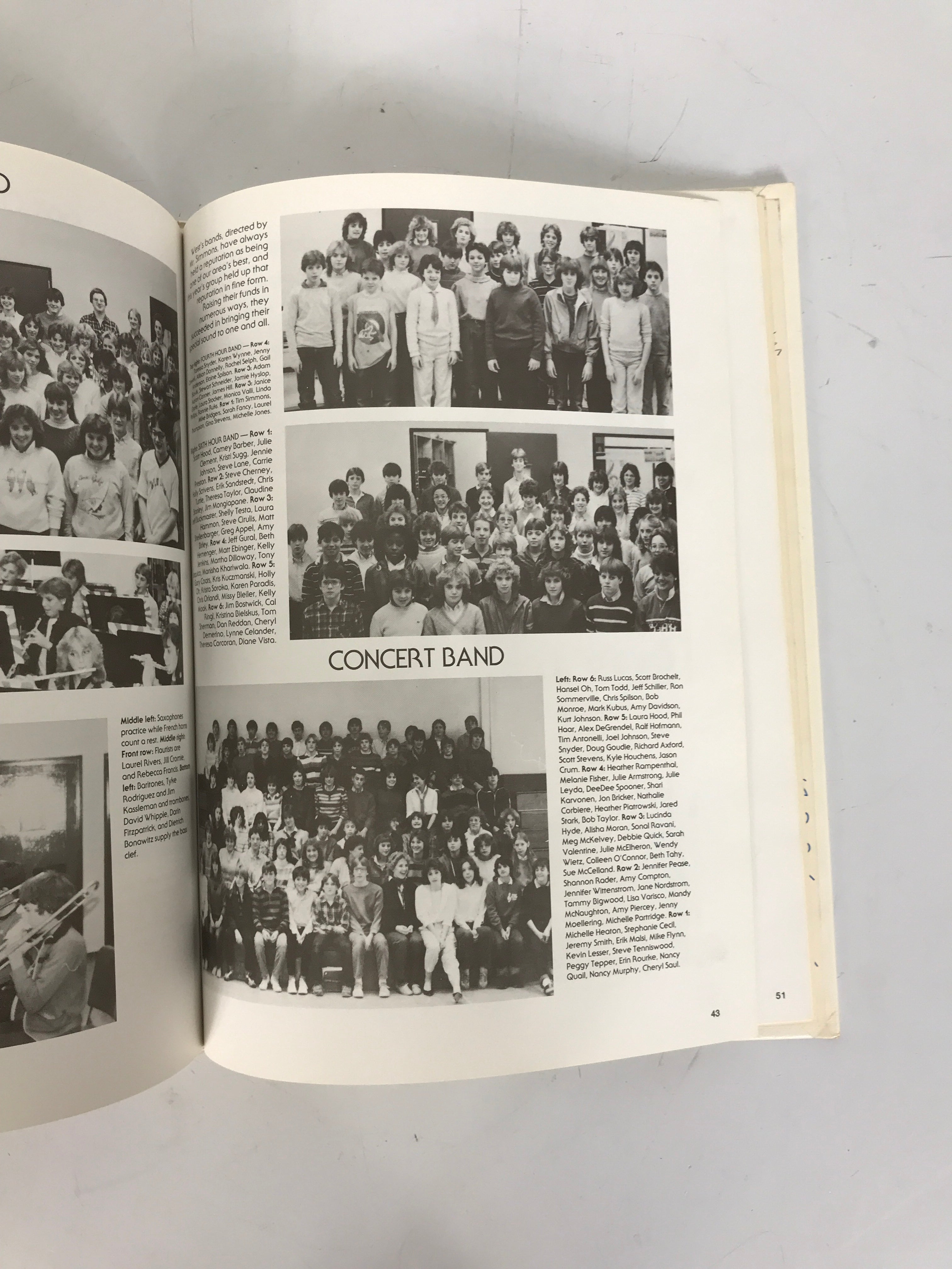 1984 West Jr High School Yearbook Rochester Michigan HC