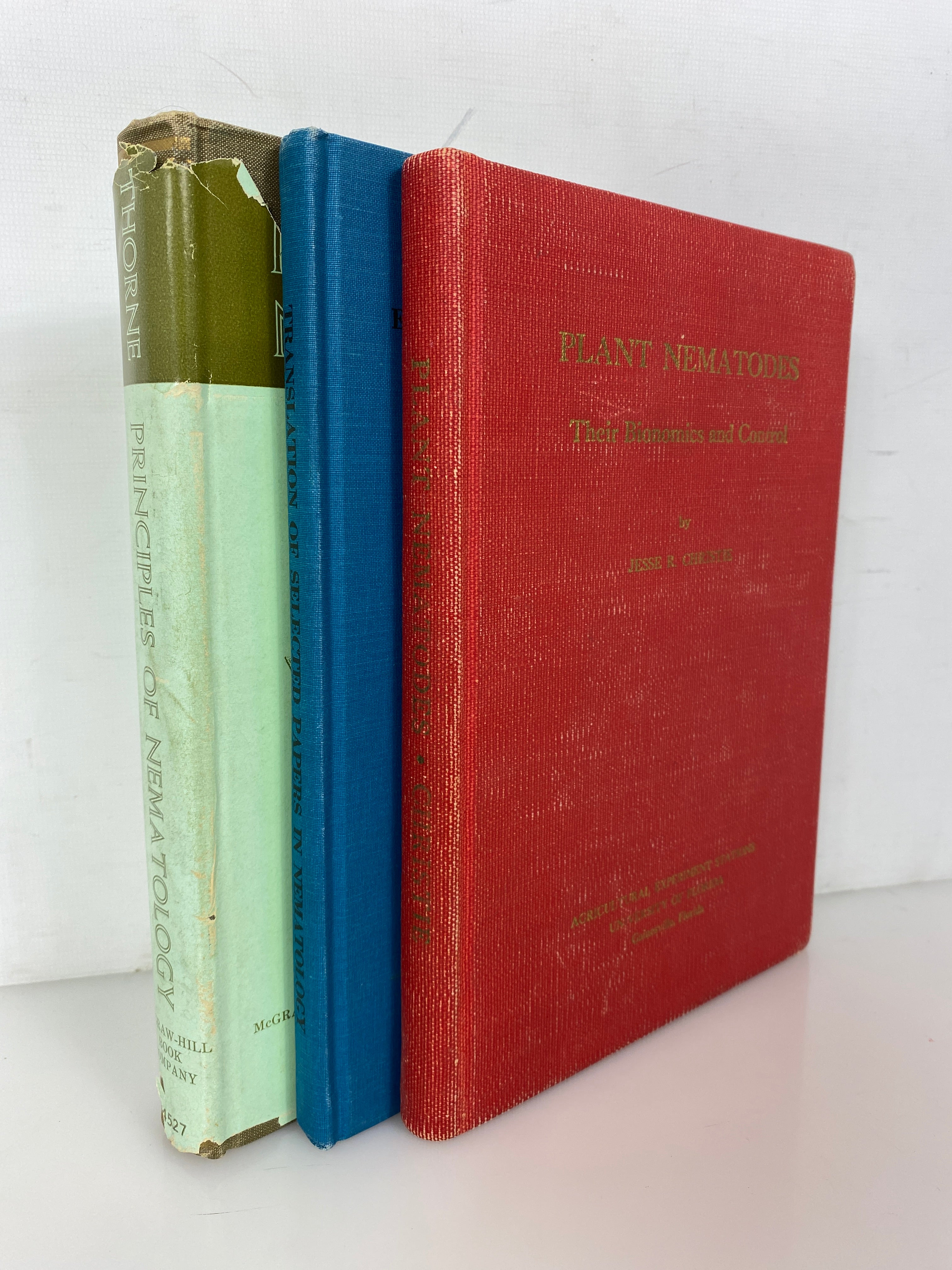 Lot of 3 Volumes: Nematodes/Nematology 1959-1961 Vintage HC