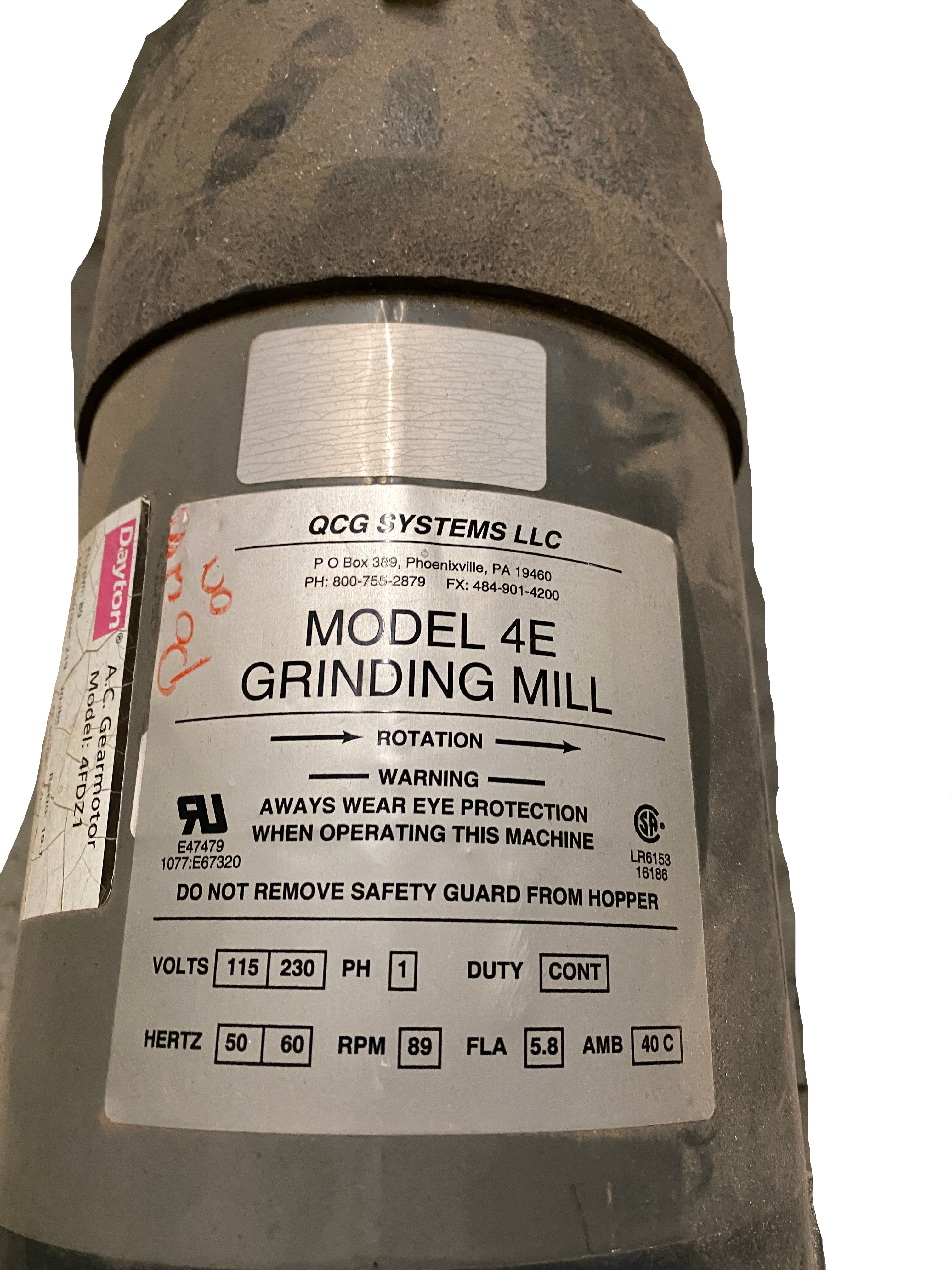 QCG Systems #4E Grinding Mill