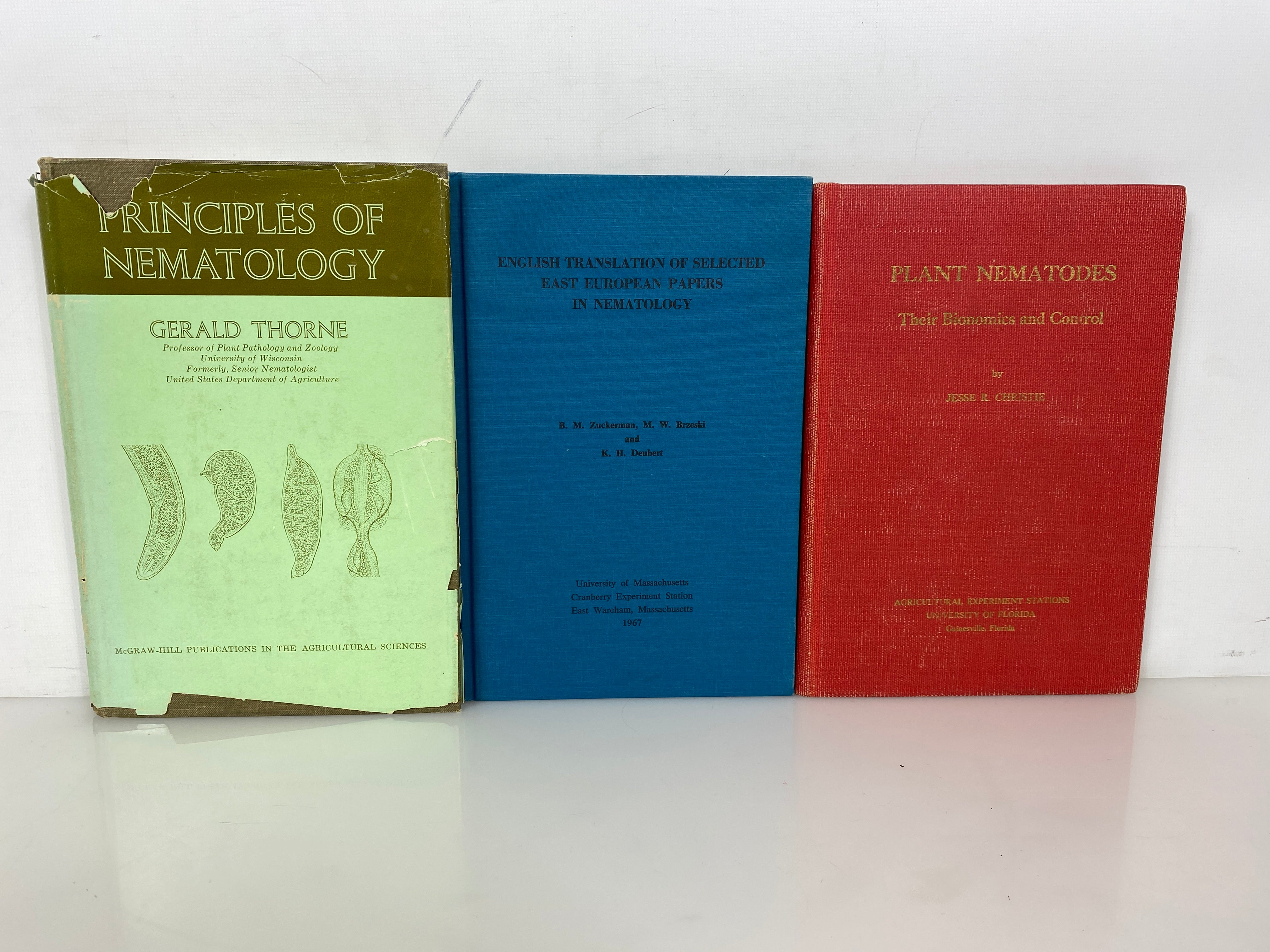 Lot of 3 Volumes: Nematodes/Nematology 1959-1961 Vintage HC
