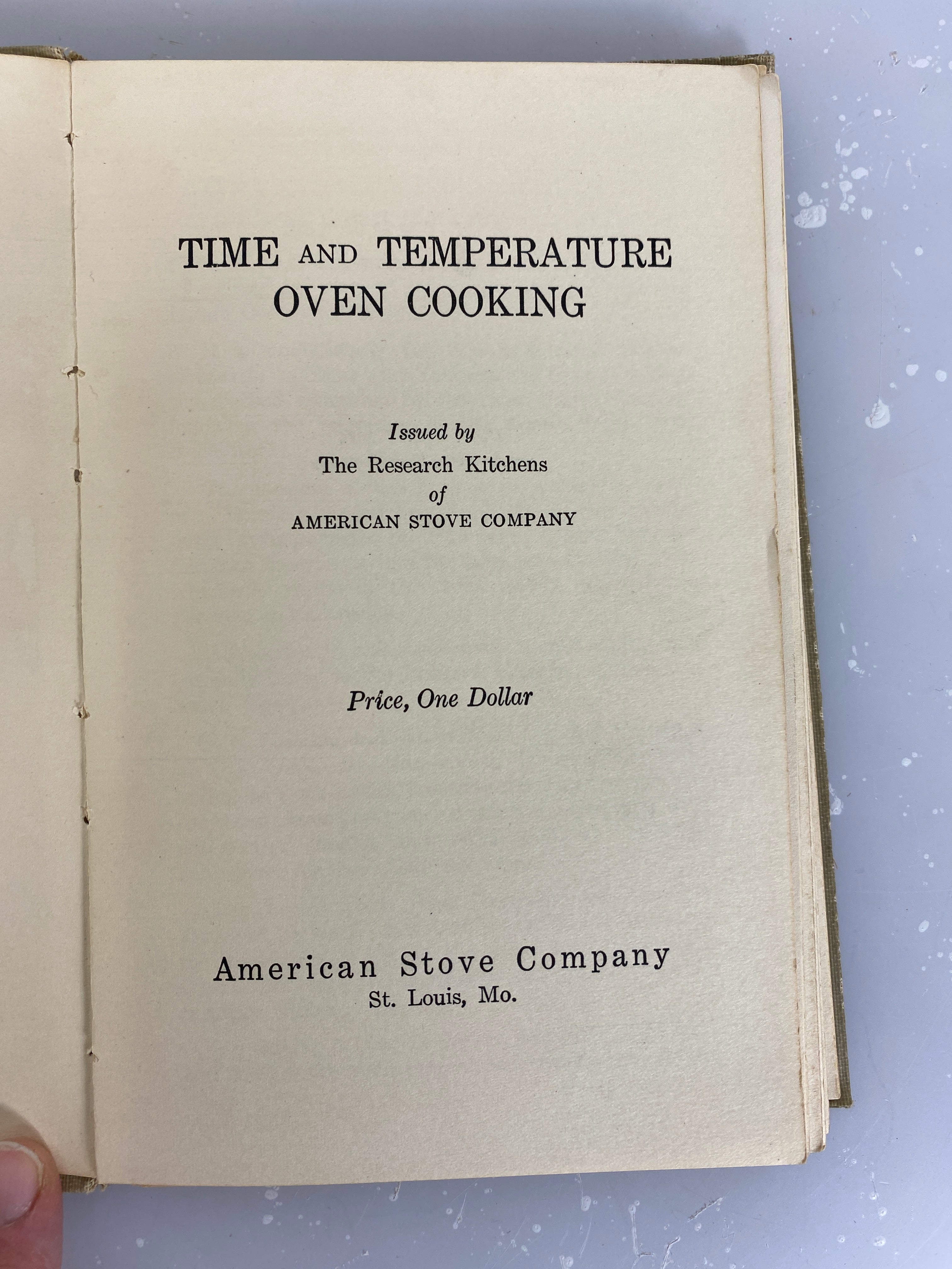 Antique Time and Temperature Oven Cooking American Stove Company St. Louis 1924 HC