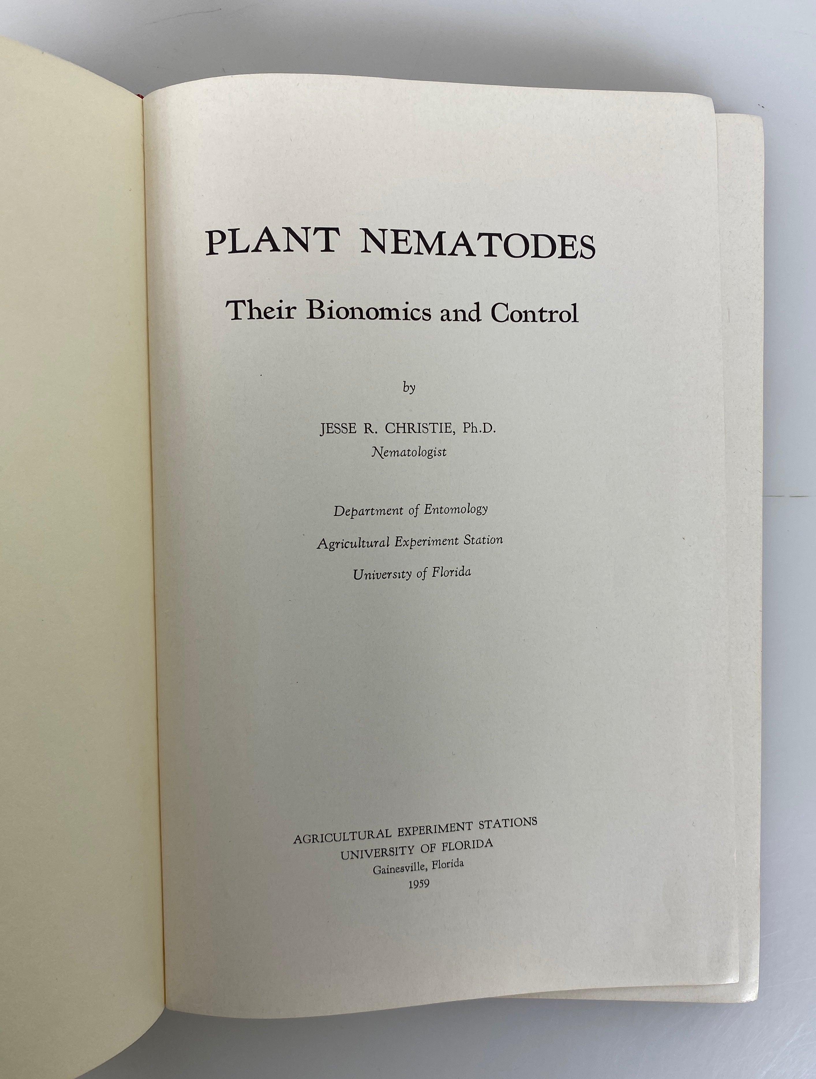 Lot of 3 Volumes: Nematodes/Nematology 1959-1961 Vintage HC
