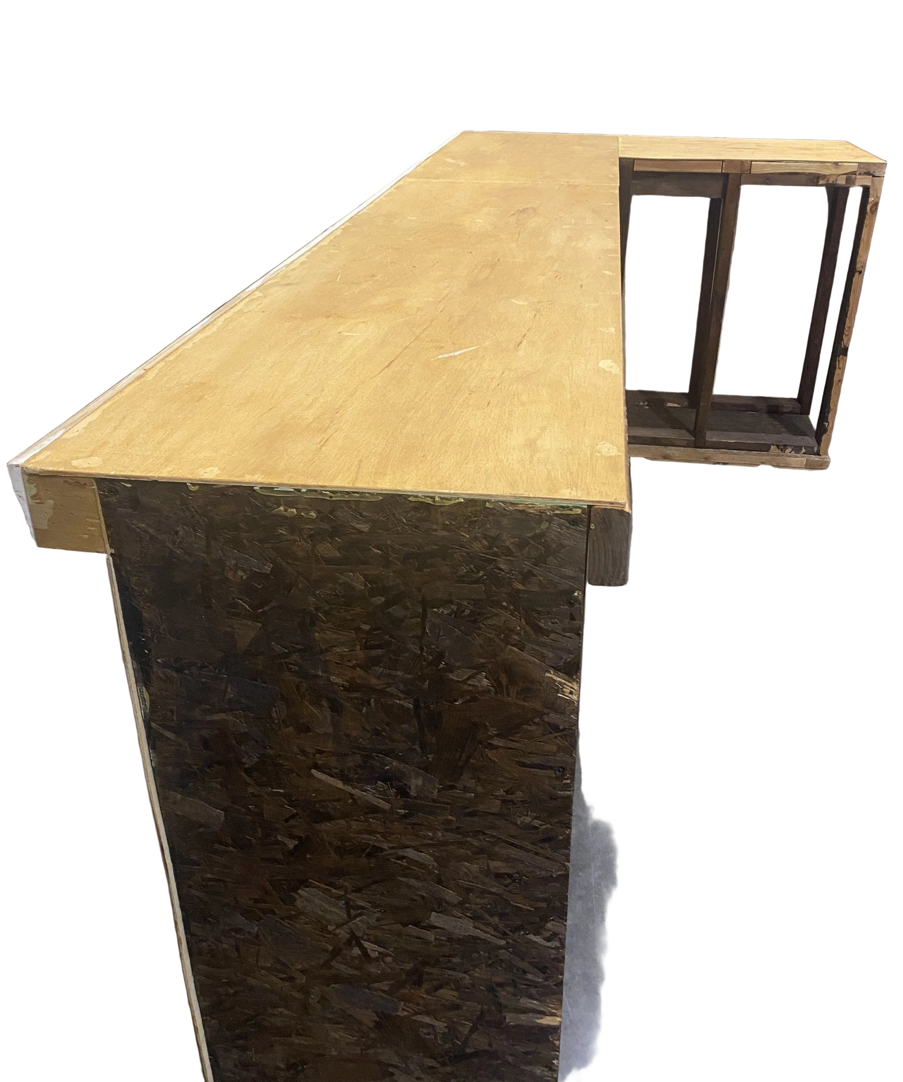 L-Shaped Wooden Counter or Standing Bar
