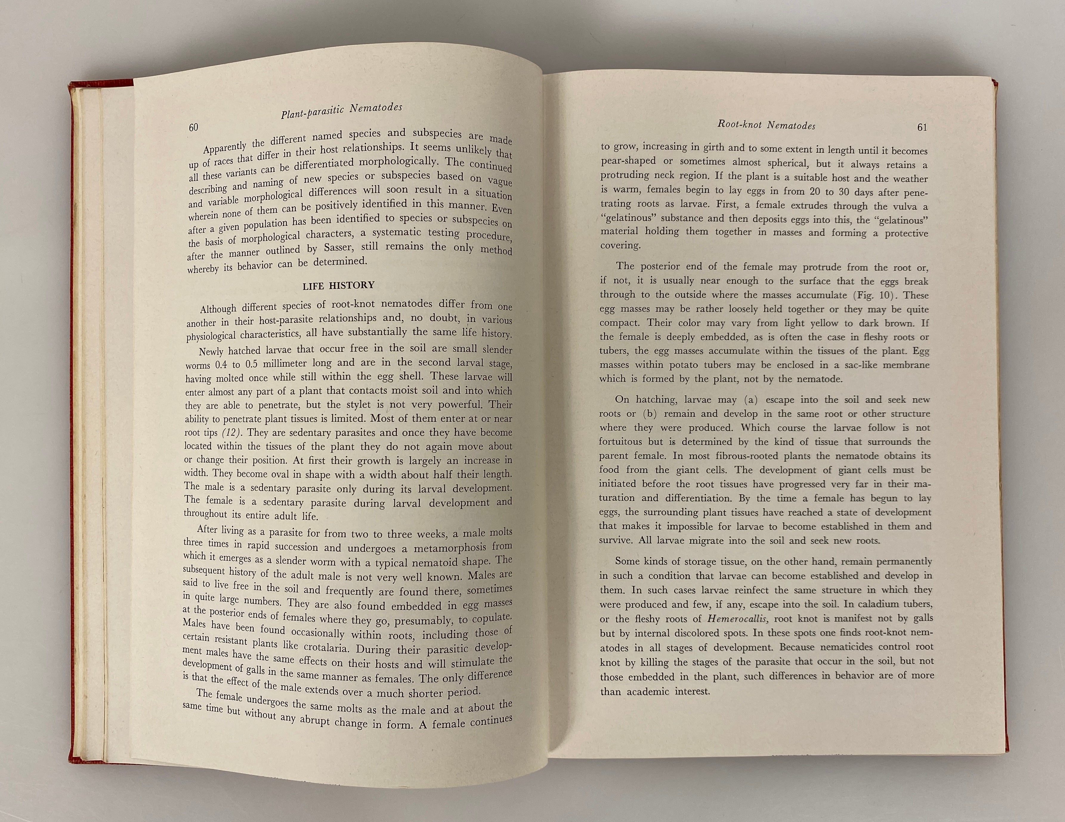 Lot of 3 Volumes: Nematodes/Nematology 1959-1961 Vintage HC