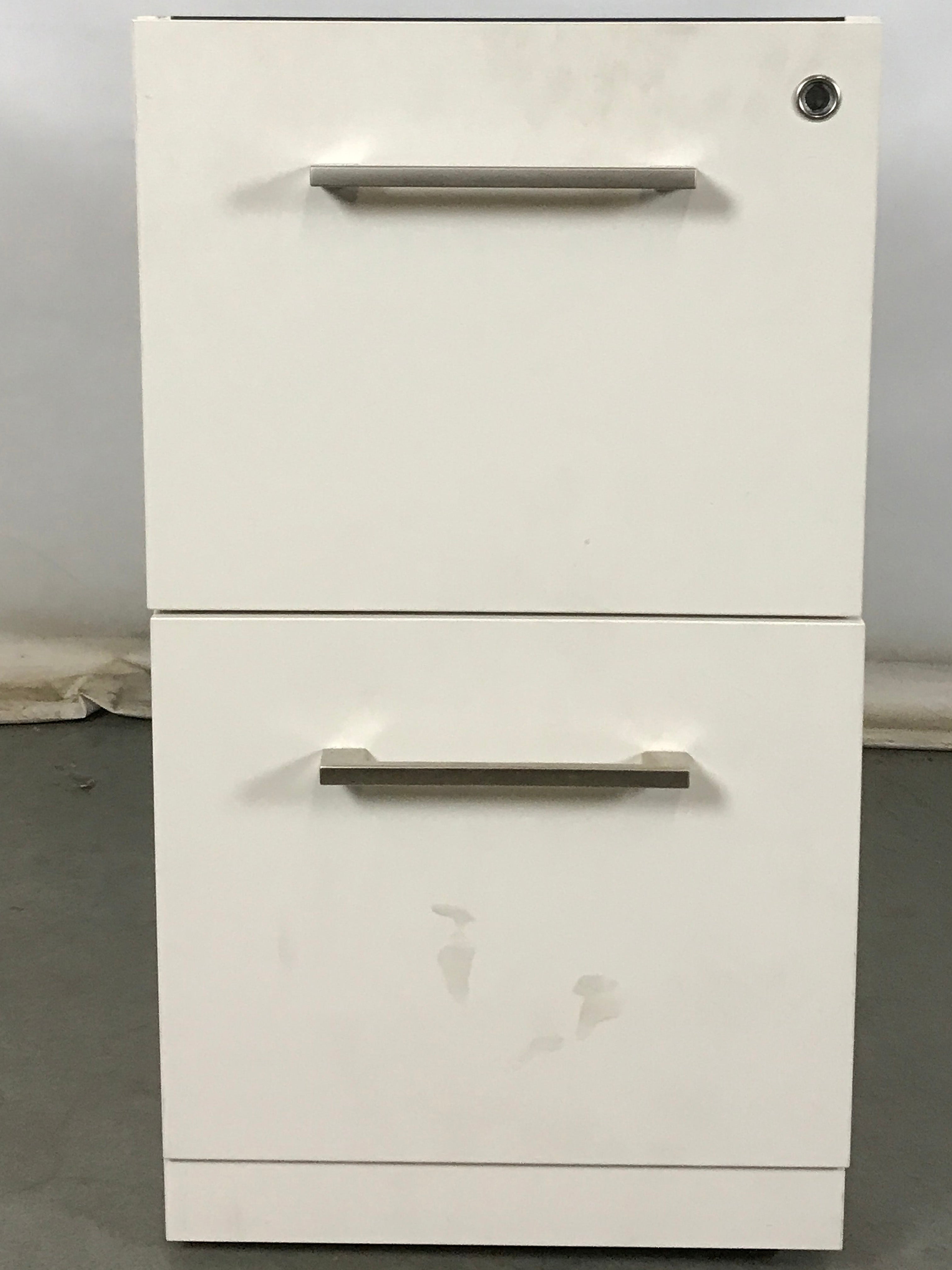 White 2-Drawer Filing Cabinet