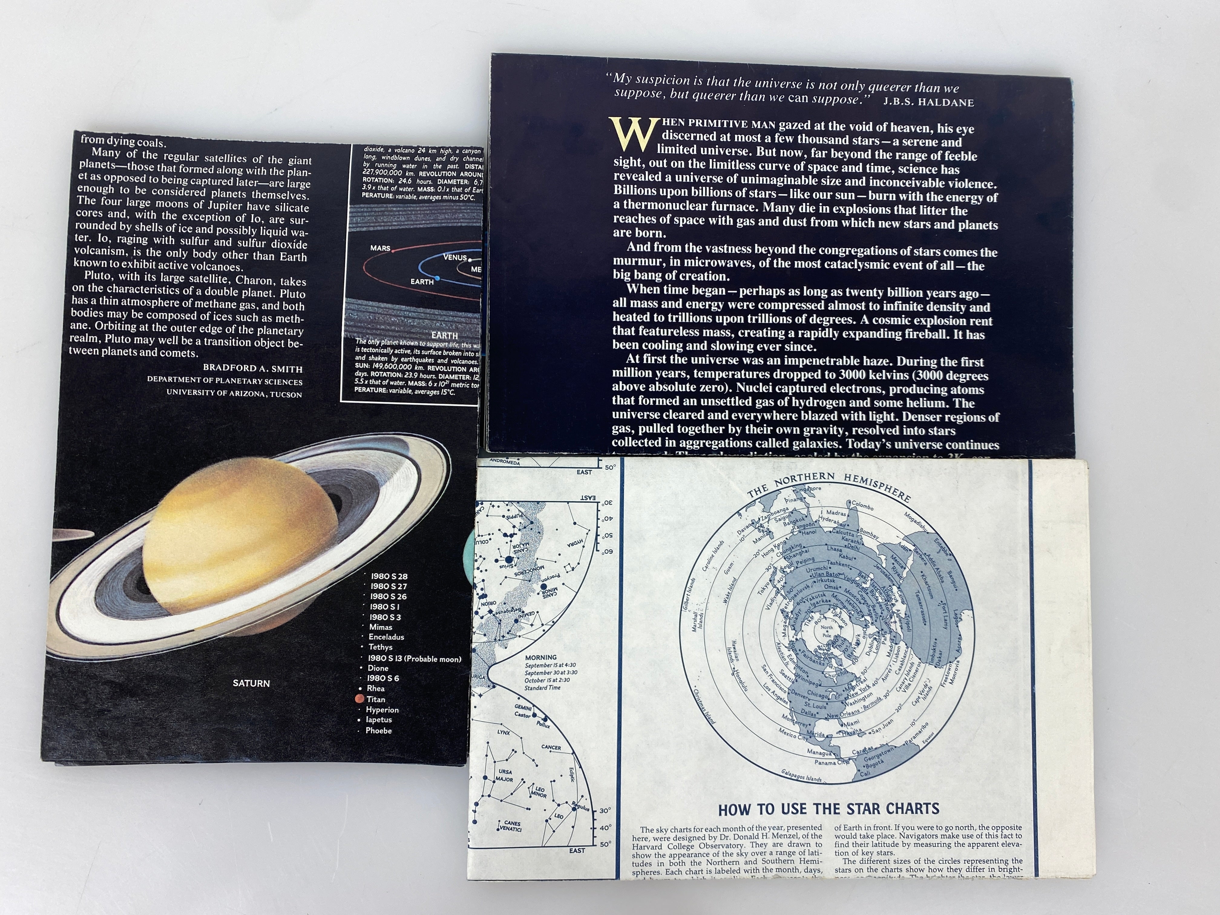 Lot of 3 Nat Geo Space Related Maps/Posters 1970-1983