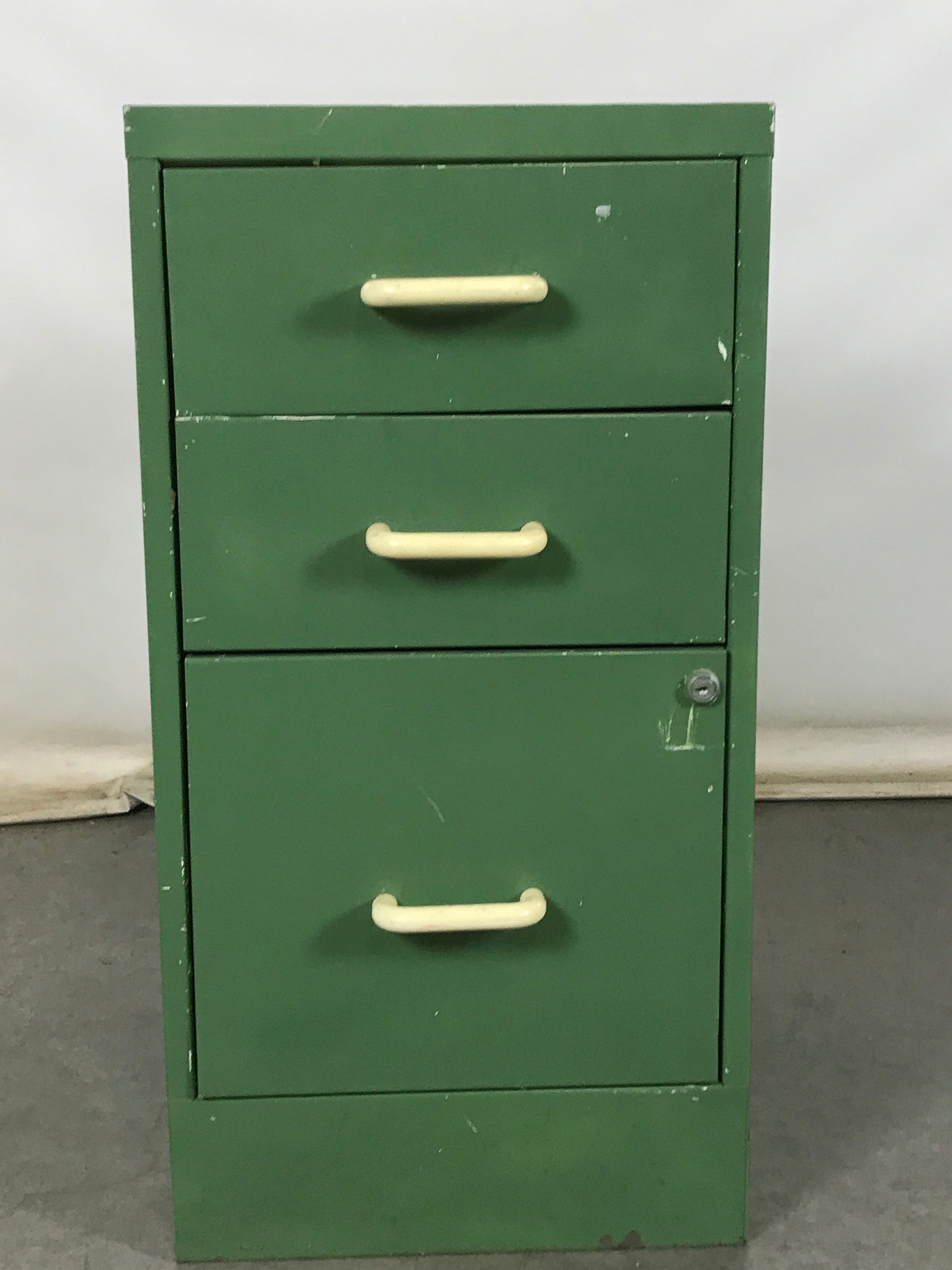 Green 3-Drawer Filing Cabinet