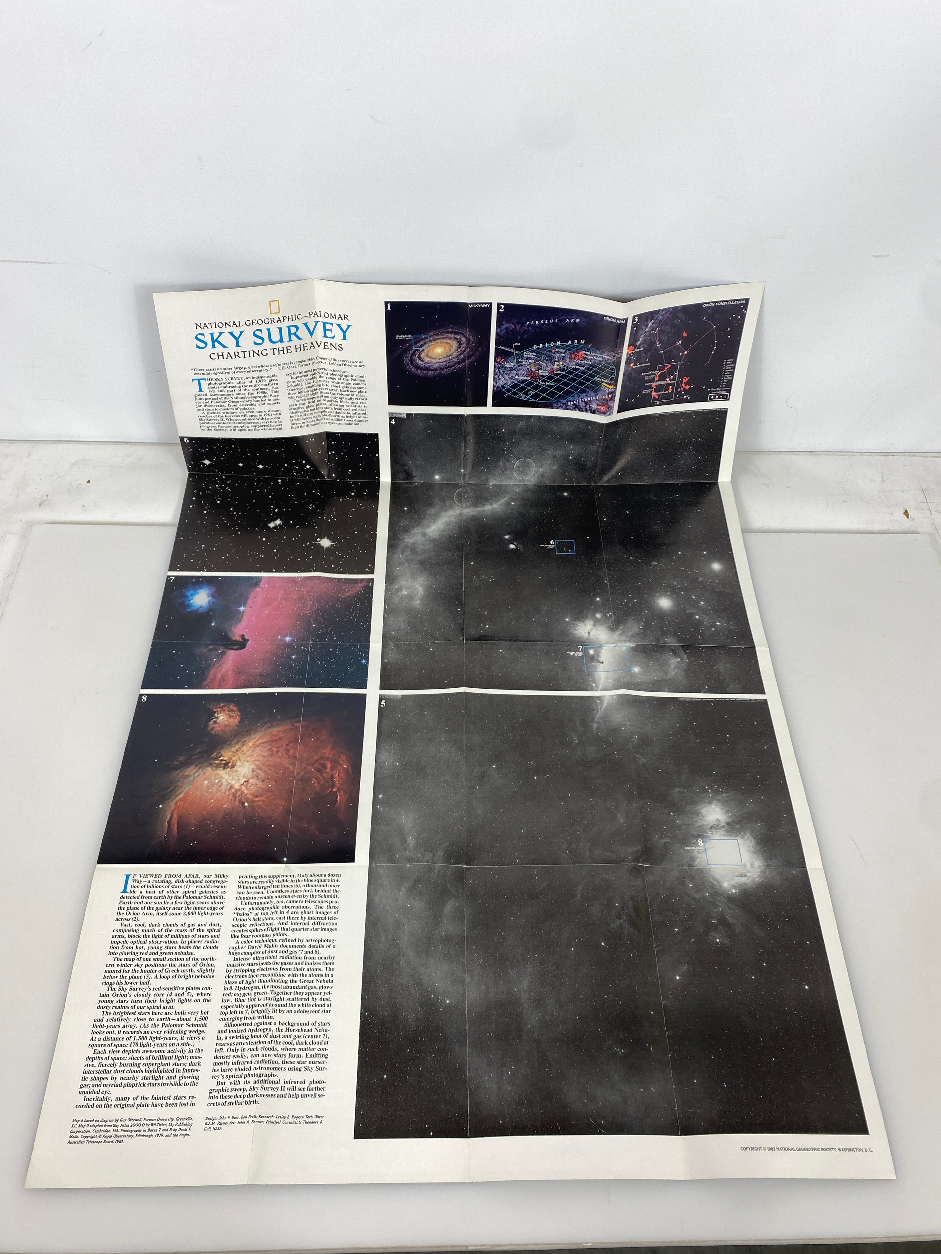 Lot of 3 Nat Geo Space Related Maps/Posters 1970-1983