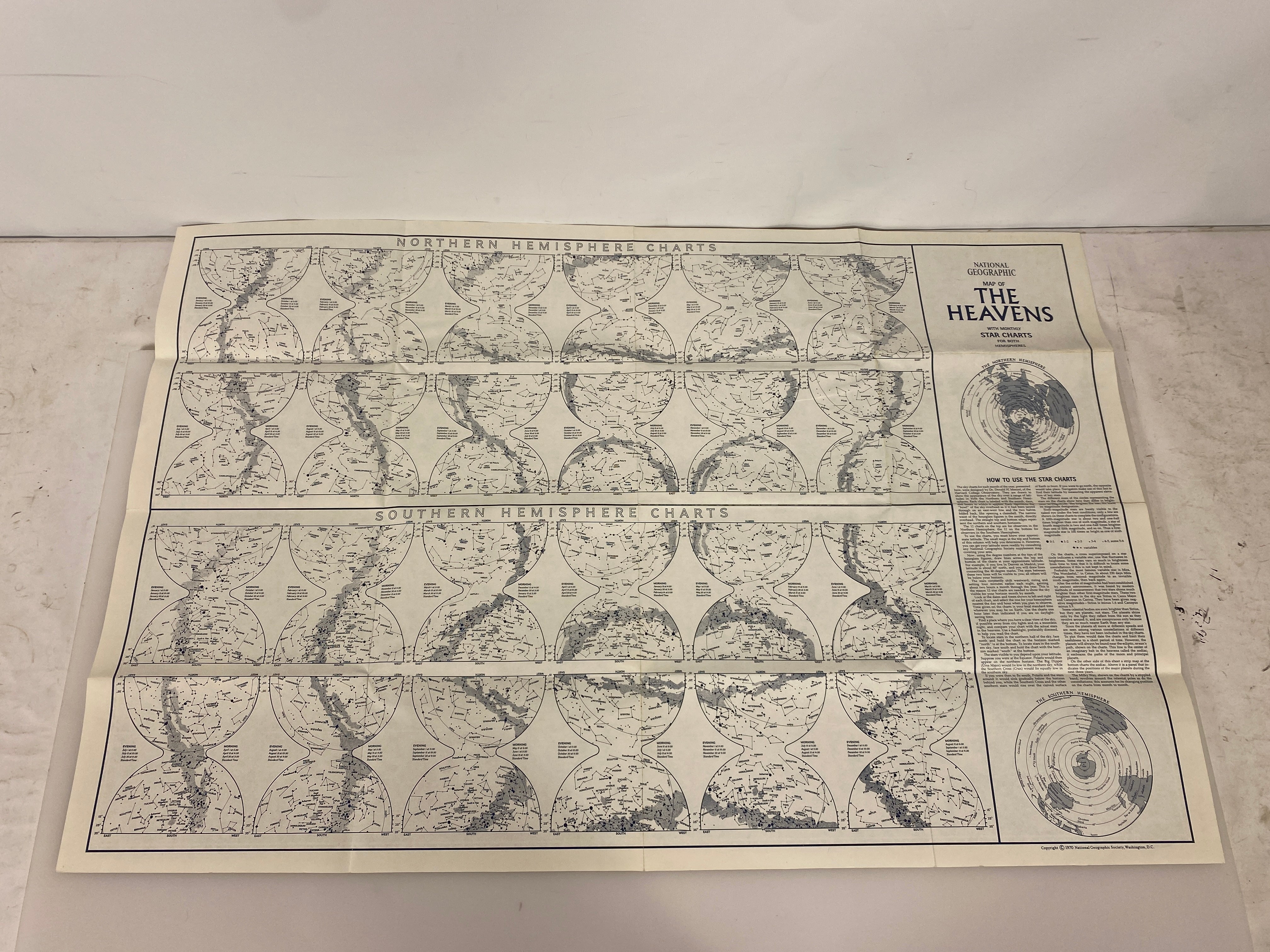 Lot of 3 Nat Geo Space Related Maps/Posters 1970-1983