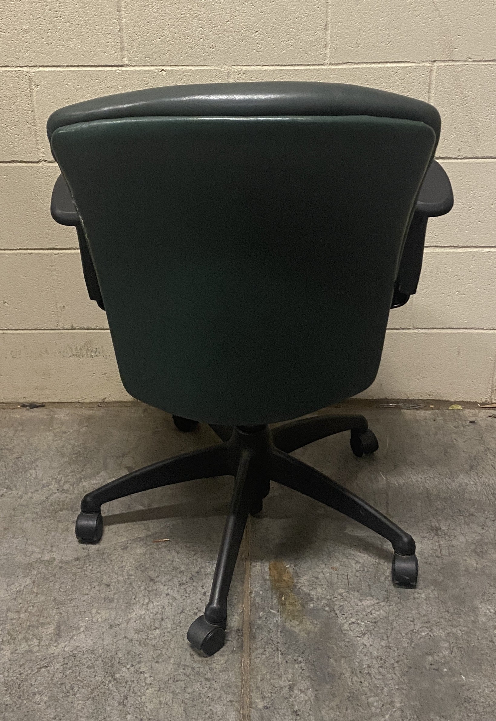 HON Dark Green Leather Office Chair
