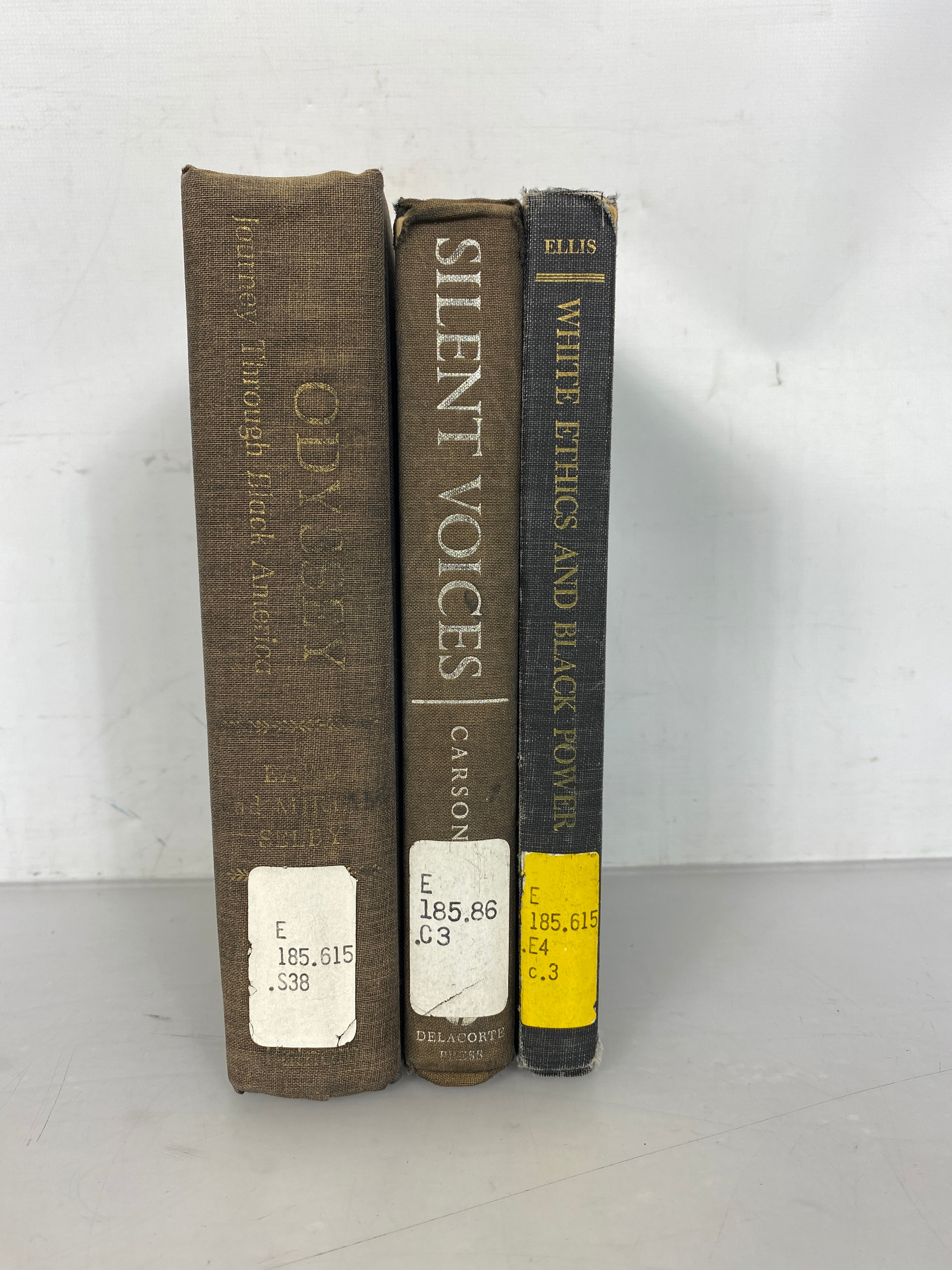 Lot of 3 African American History Books: Odyssey (1971), White Ethics and Black Power (1969) and Silent Voices (1969) HC