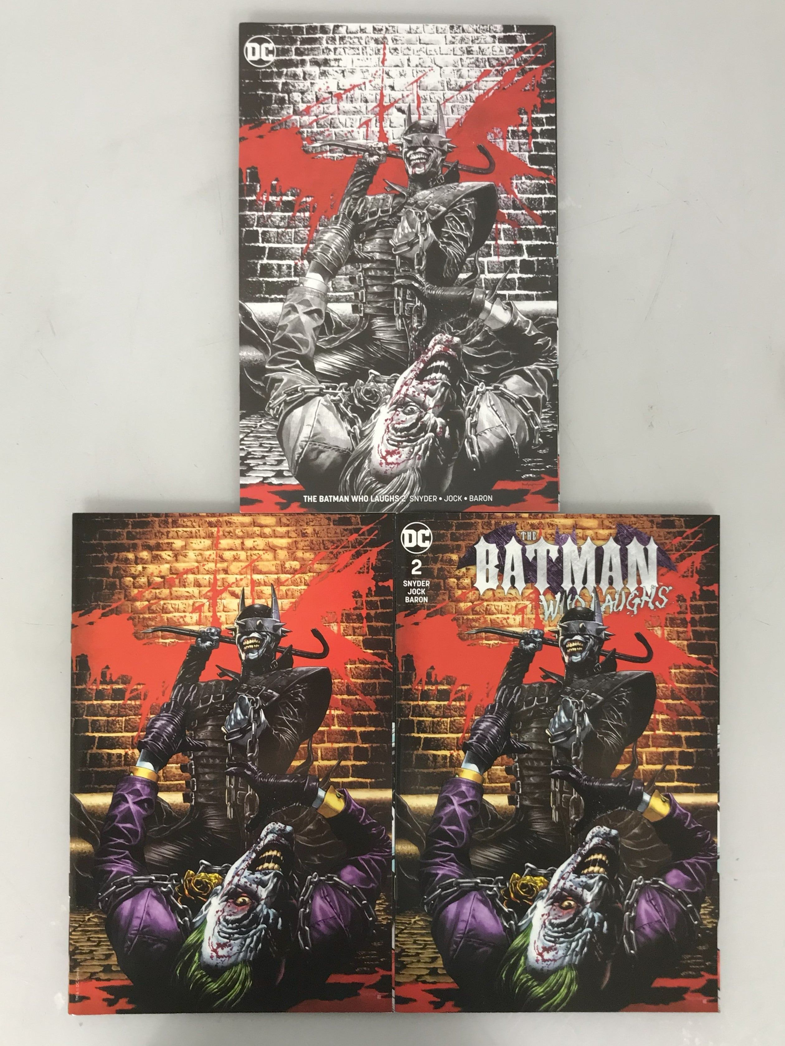 Lot of 3 The Batman Who Laughs 2 2019 Variant Covers Suayan Baron