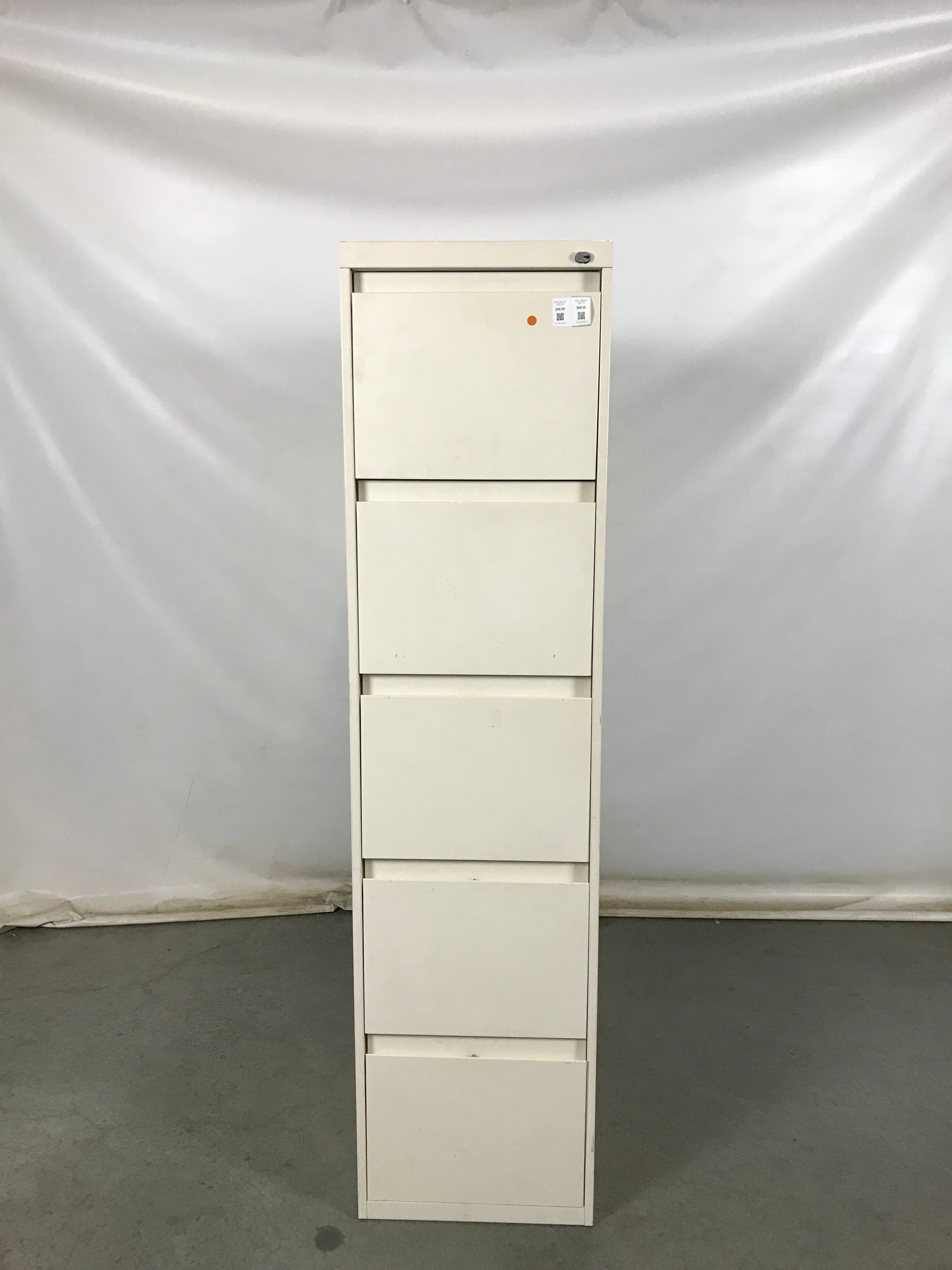 White 5-Drawer Filing Cabinet