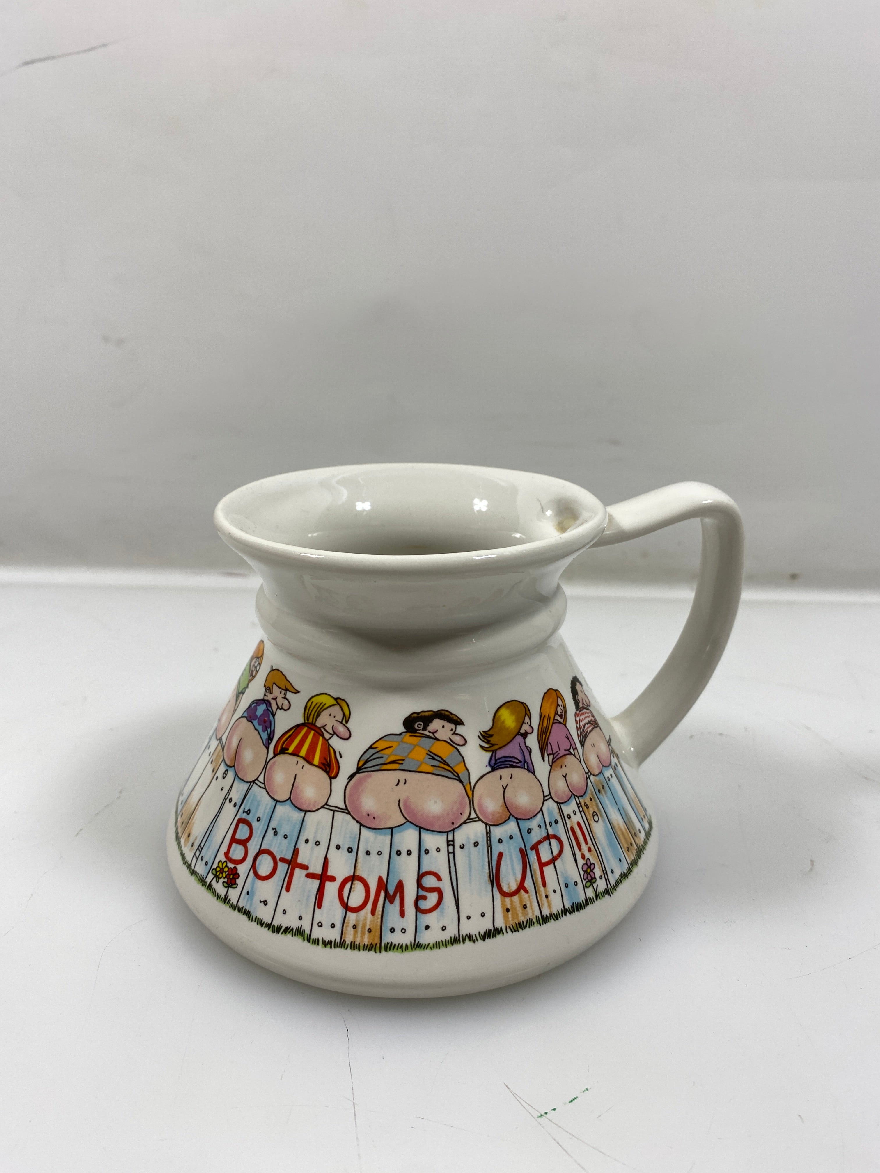 Vintage Hirschi "Bottoms Up" Novelty Humor Mug