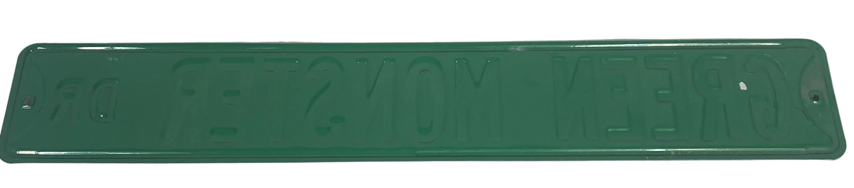 "Green Monster Dr" Metal Road Sign
