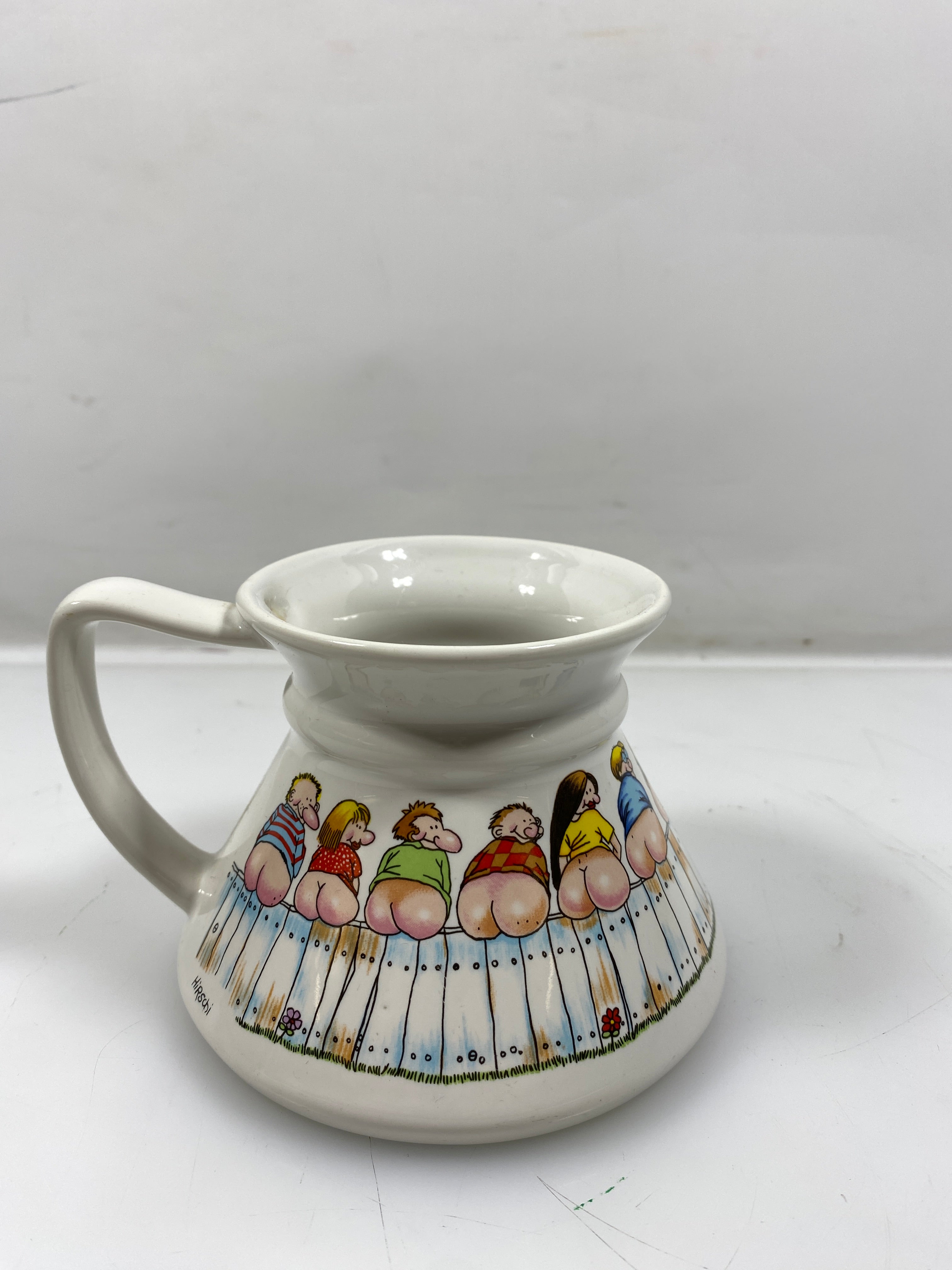 Vintage Hirschi "Bottoms Up" Novelty Humor Mug