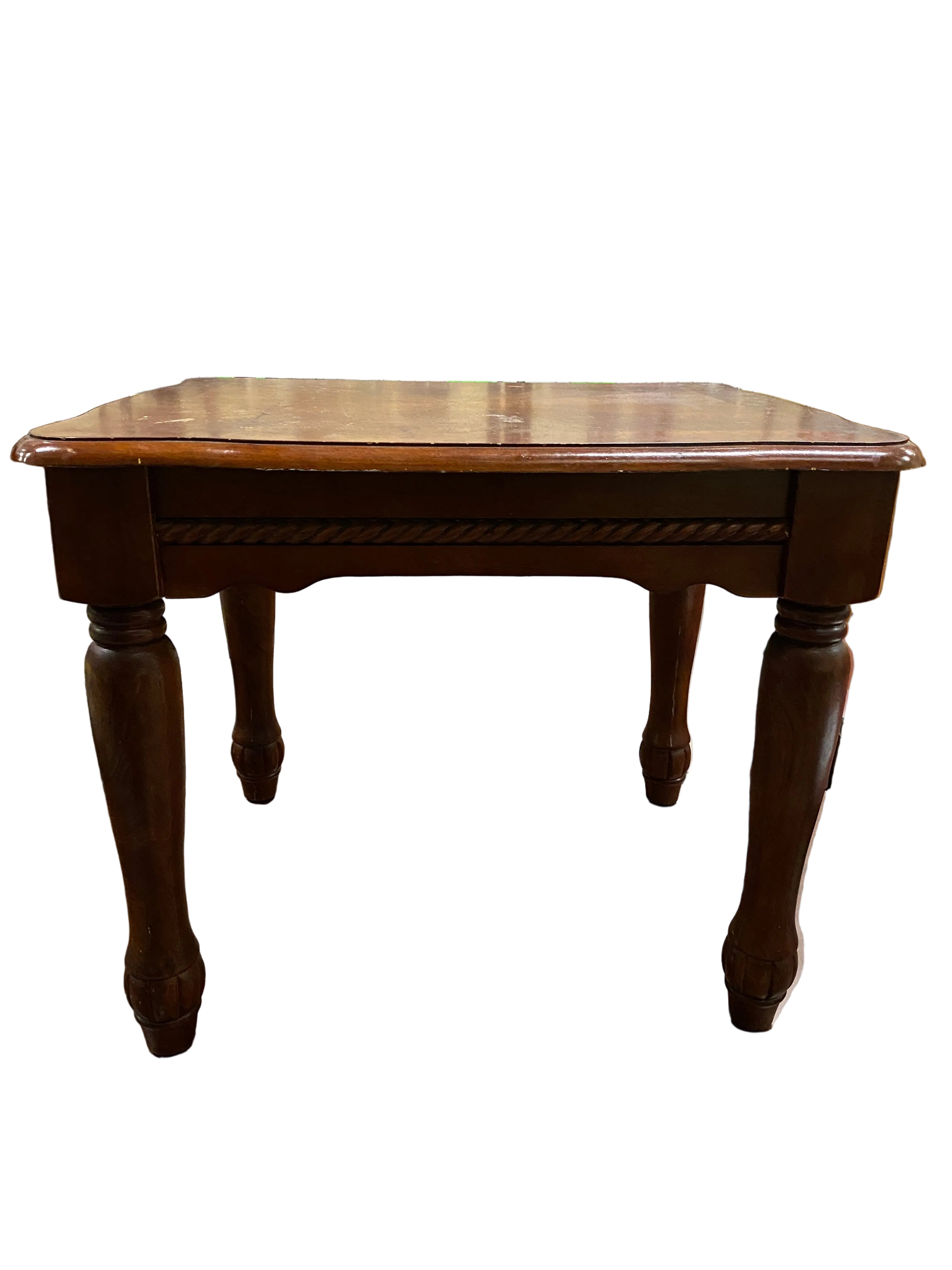 Sunburst Veneer Wooden Side Table