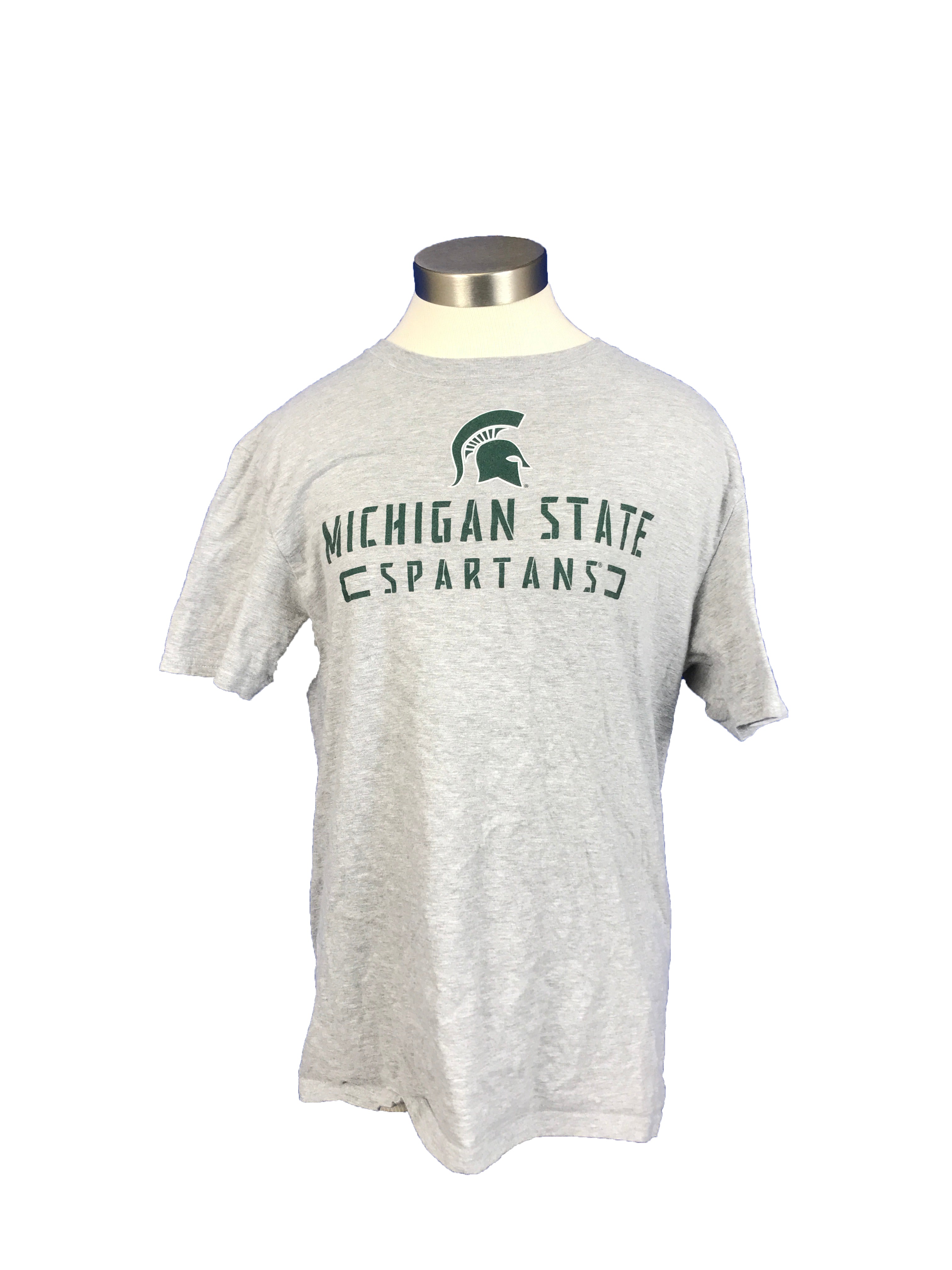Grey Michigan State Spartans T-Shirt Unisex Size L