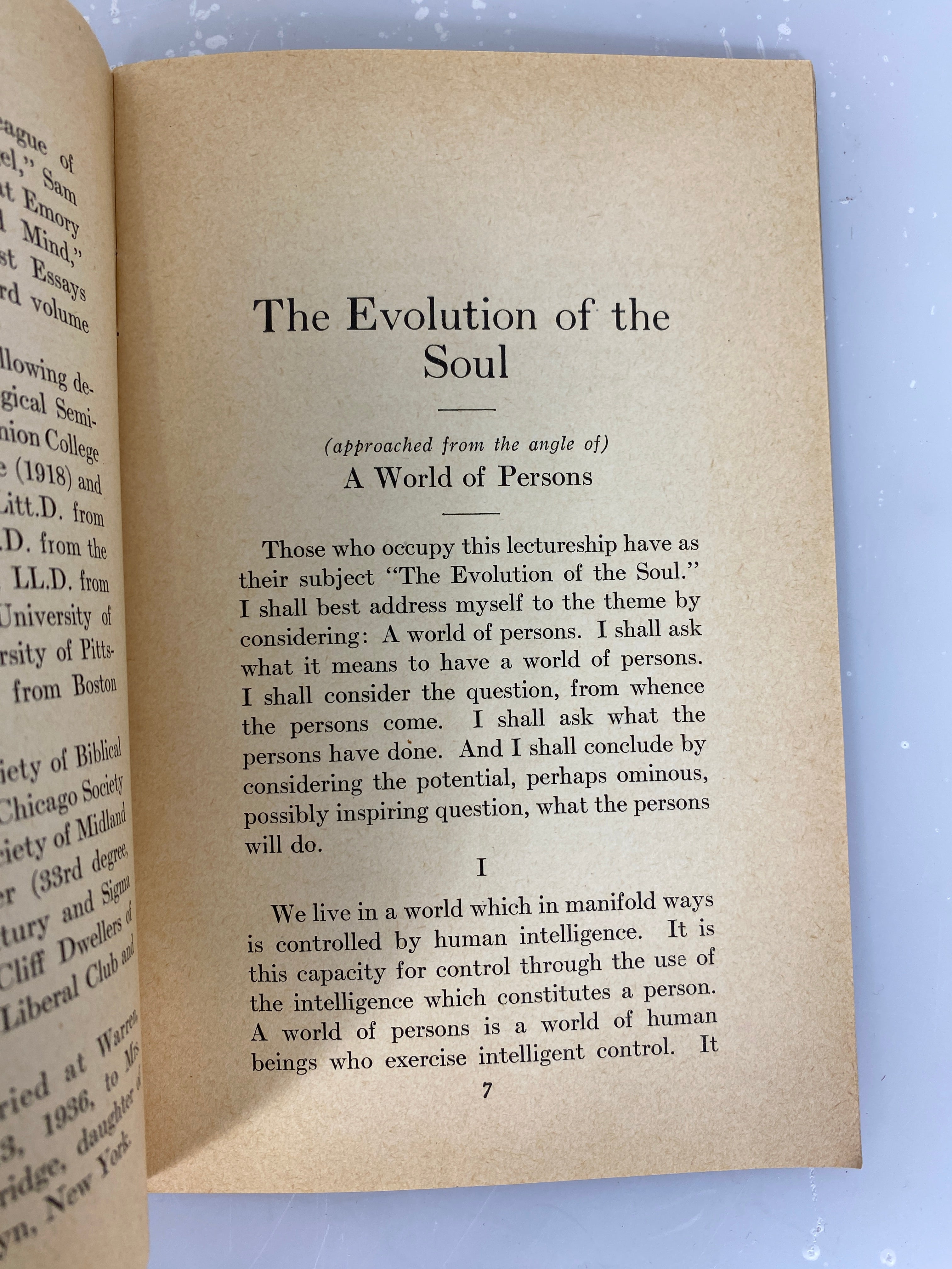 Lot of 6 The Evolution of the Soul Lectures c1930s SC