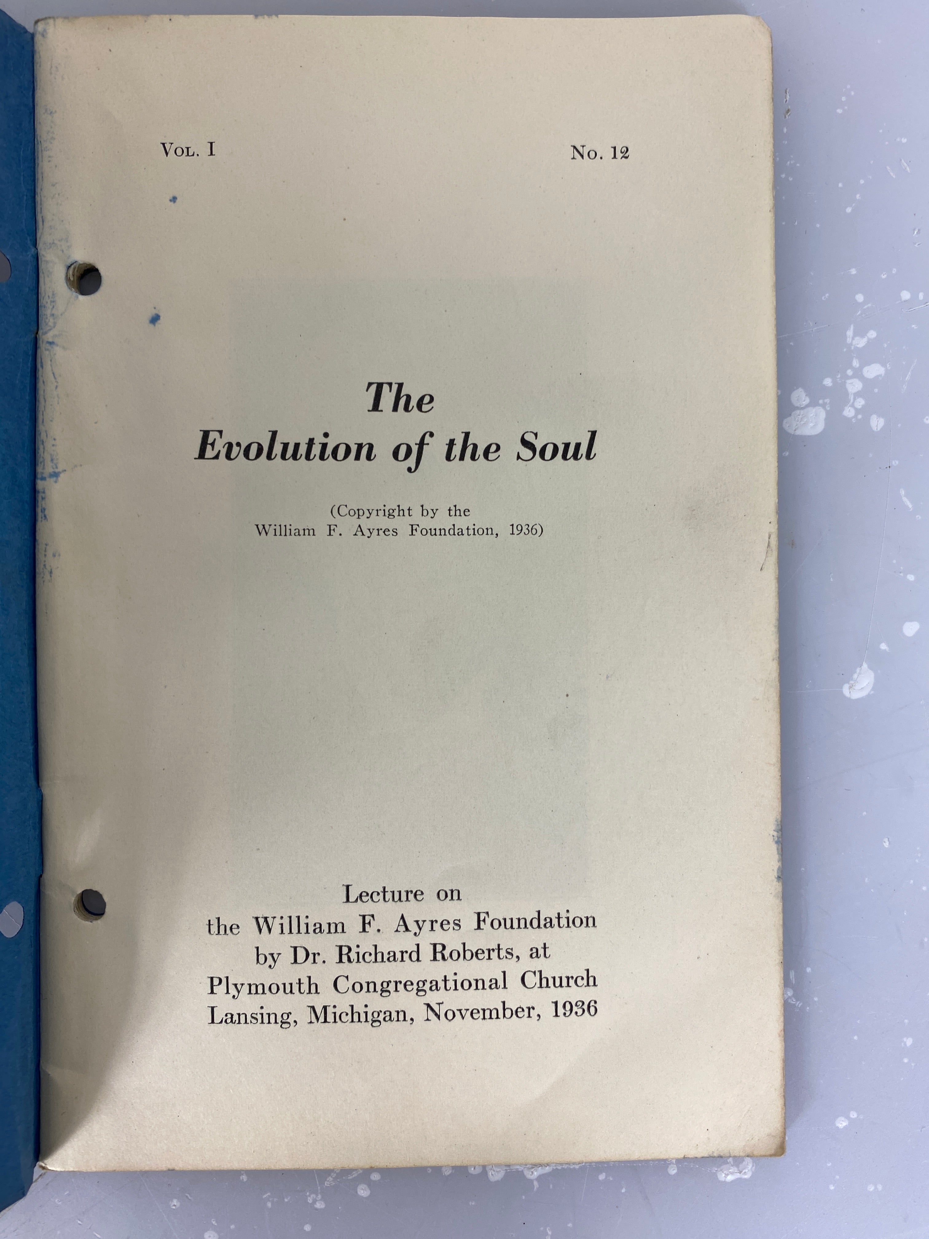 Lot of 6 The Evolution of the Soul Lectures c1930s SC