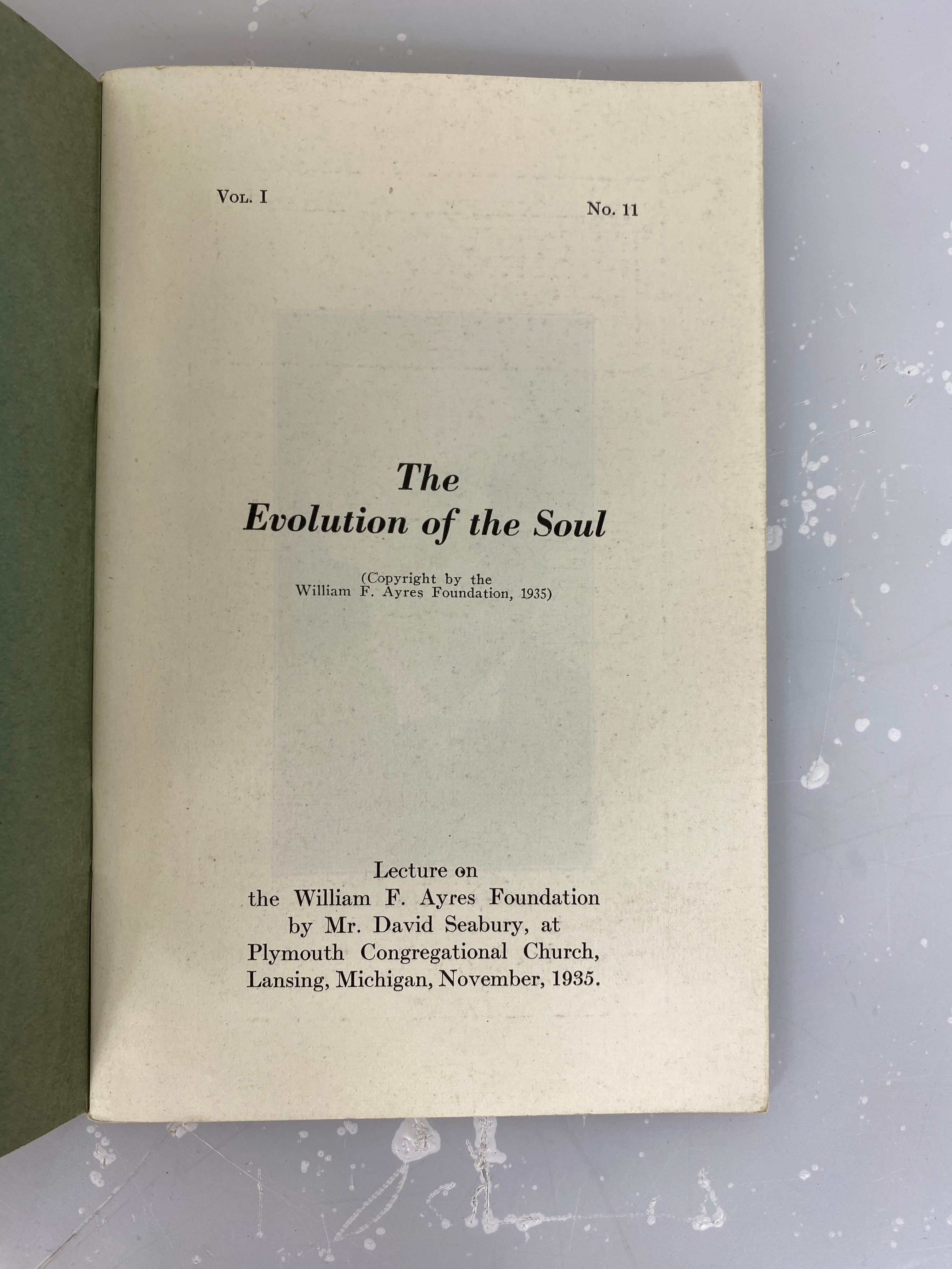 Lot of 6 The Evolution of the Soul Lectures c1930s SC